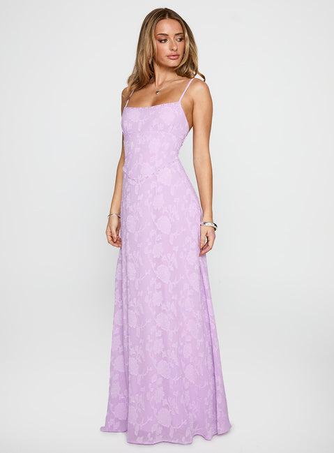 South Of France Maxi Dress Lilac Product Image