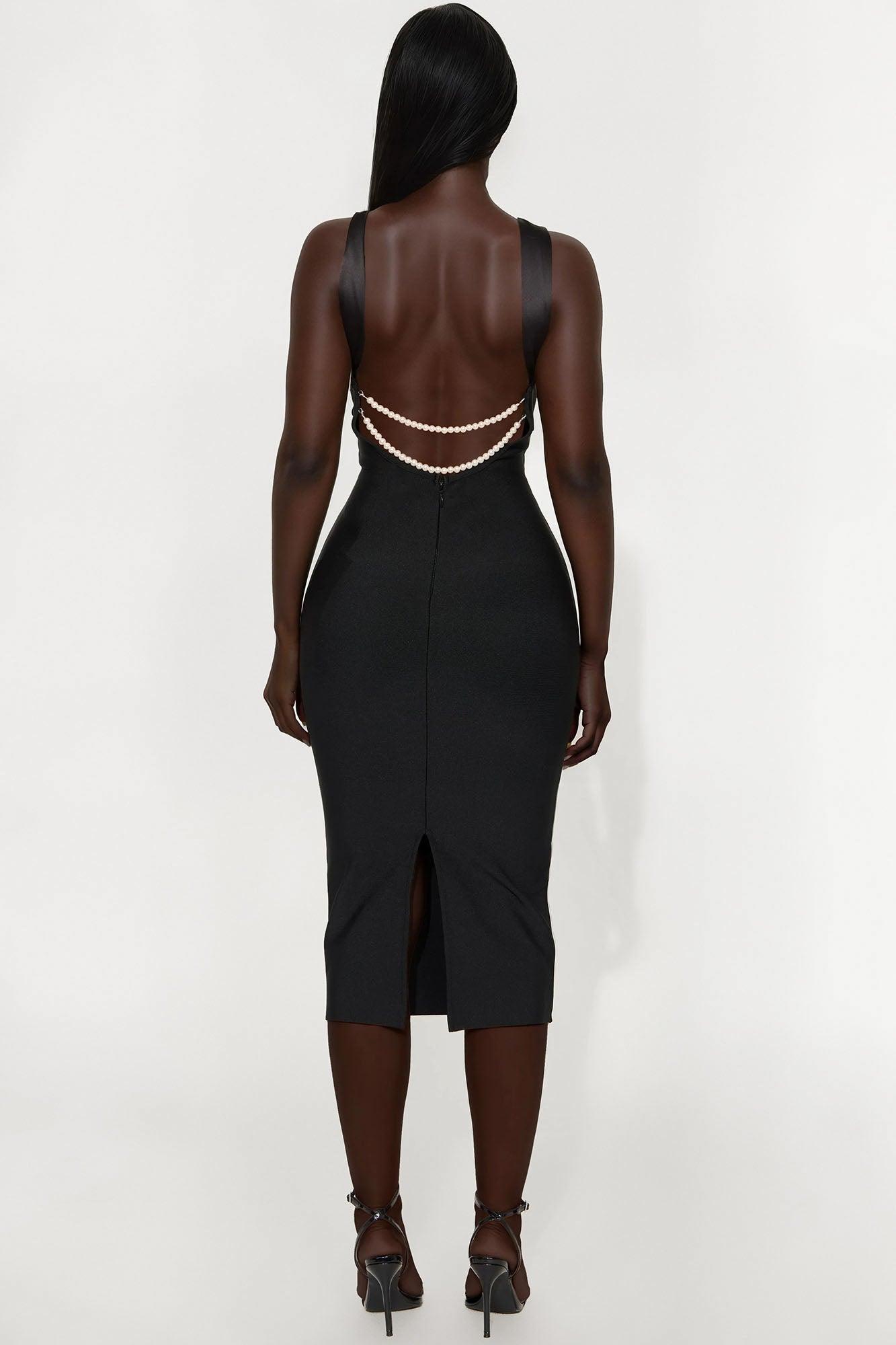 Renalda Bandage Midi Dress - Black Female Product Image