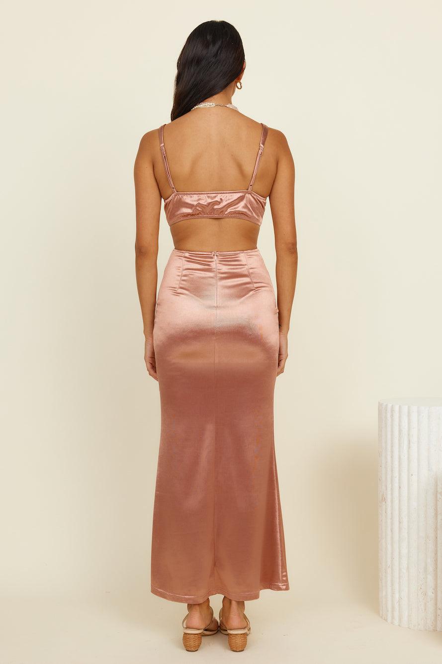 Between Us Maxi Dress Brown Product Image
