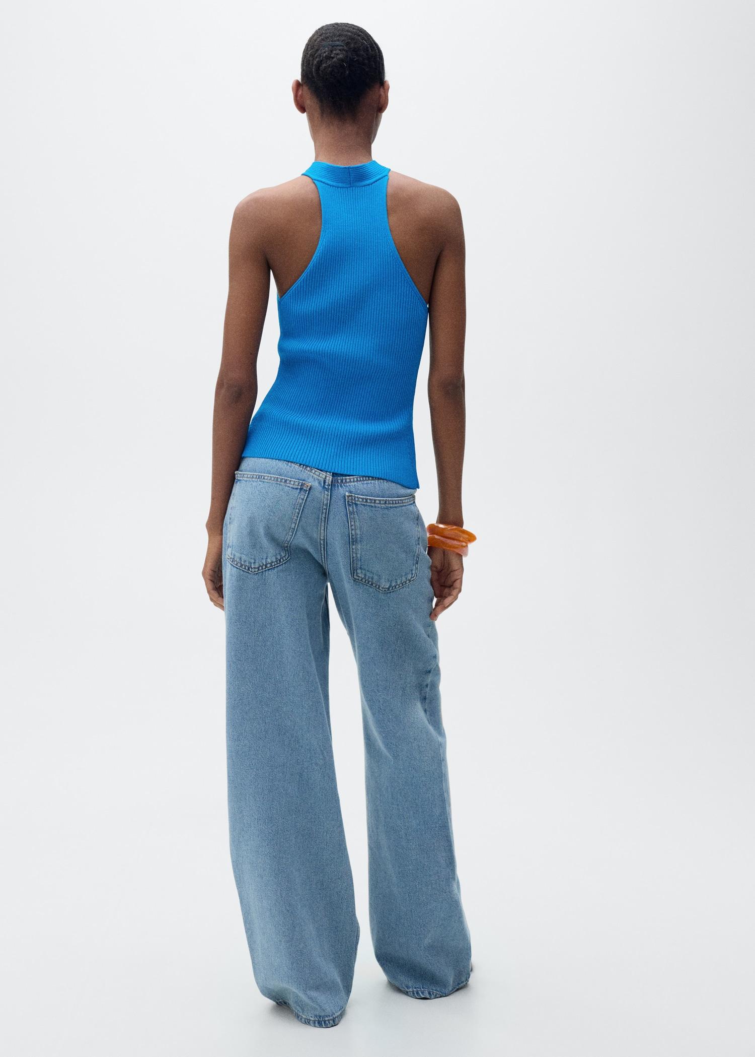 Halter-neck top with knot detail - Women | MANGO USA Product Image