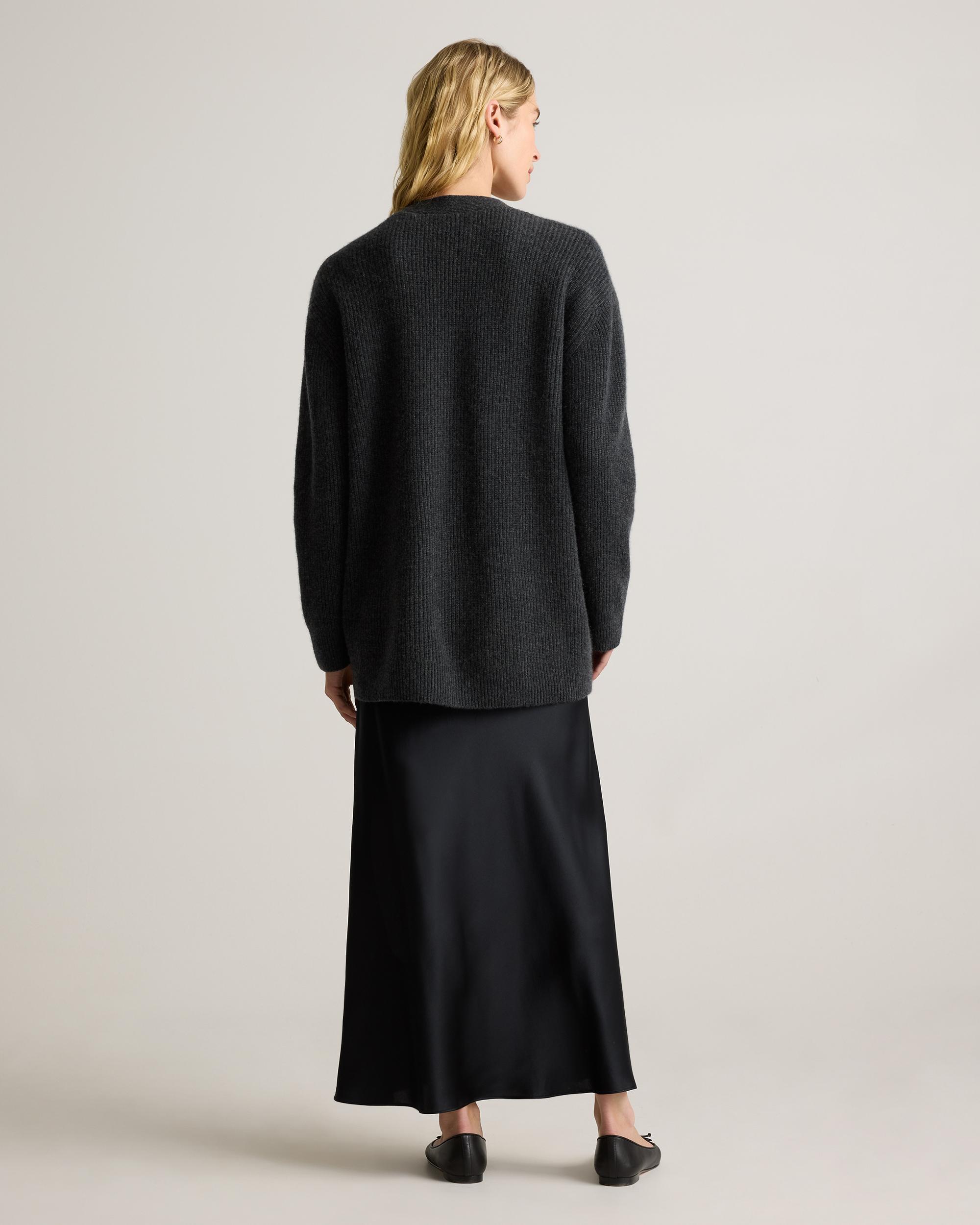 Quince | Women's Mongolian Cashmere Oversized Boyfriend Cardigan Sweater Size XL Product Image