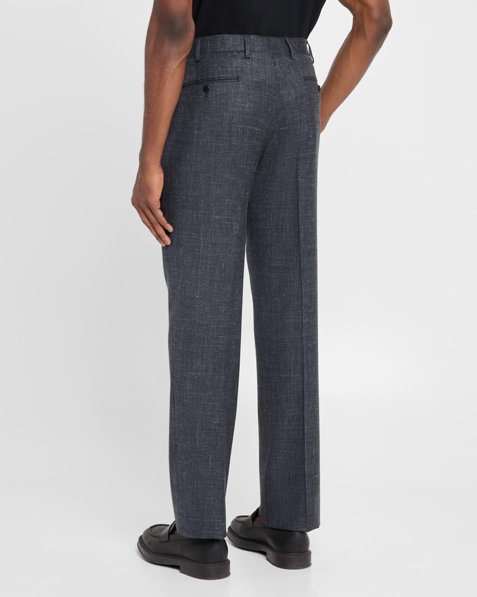 Men's Devon Wool and Silk Flat-Front Pants Product Image