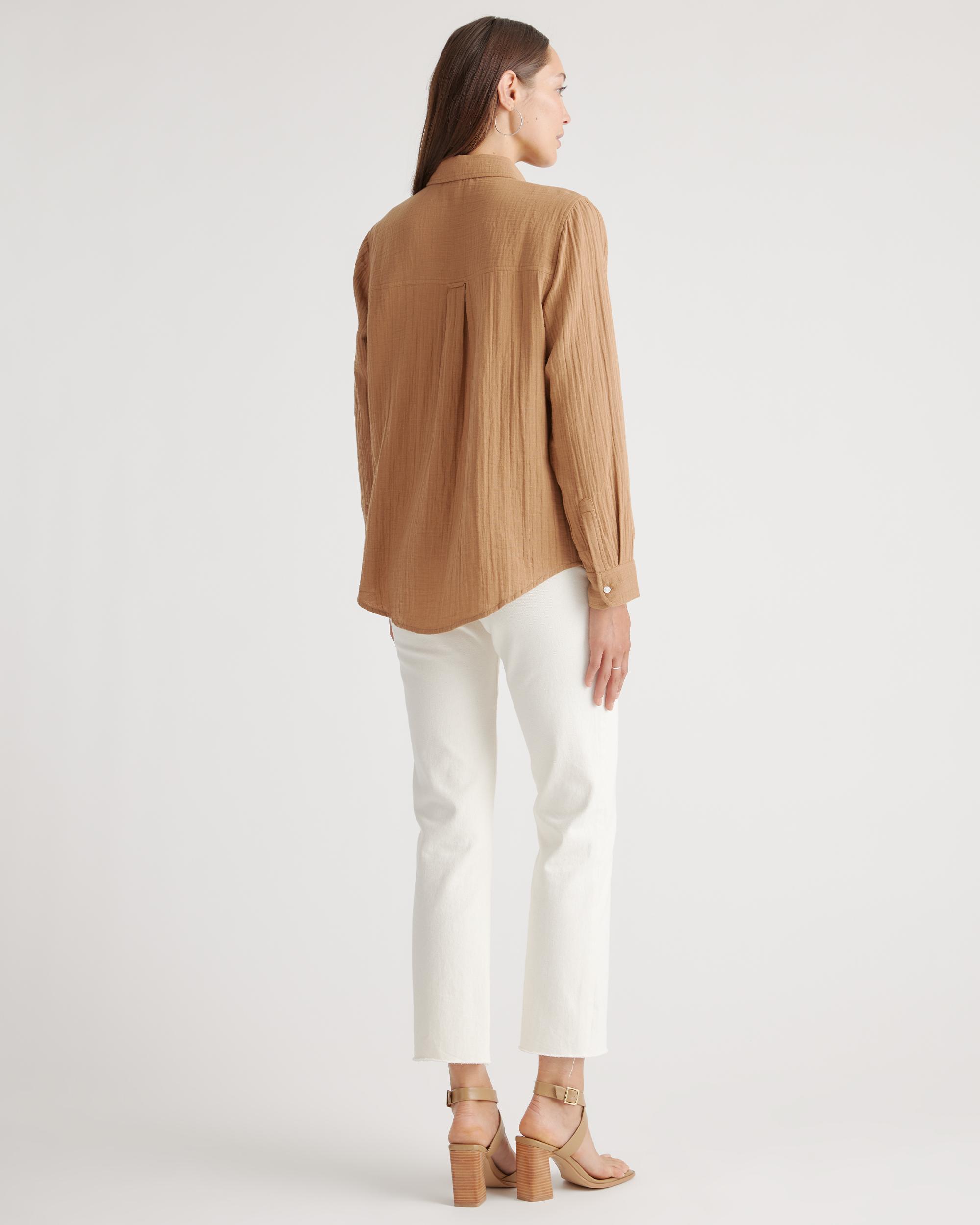 Quince | Women's Gauze Long Sleeve Shirt Organic Cotton Product Image