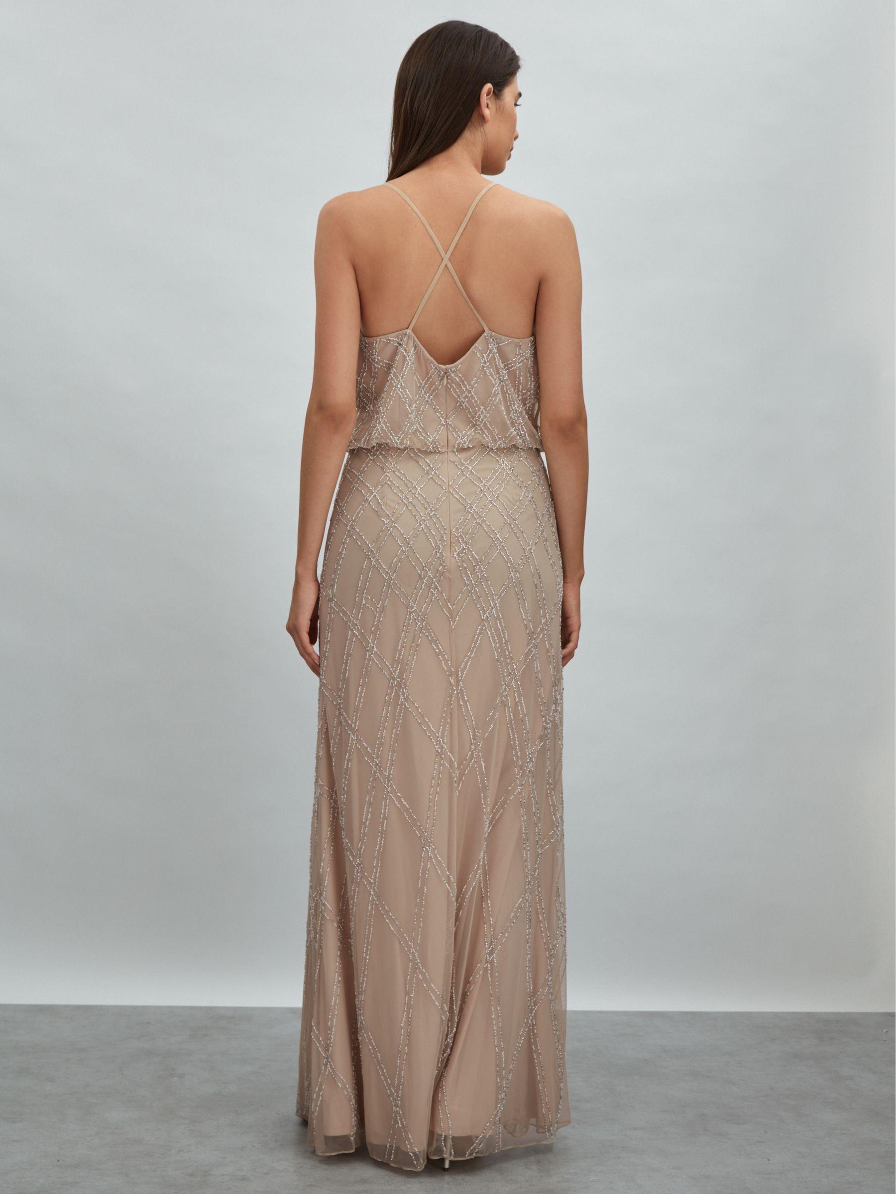 Raishma Embellished Maxi Dress in Nude Product Image