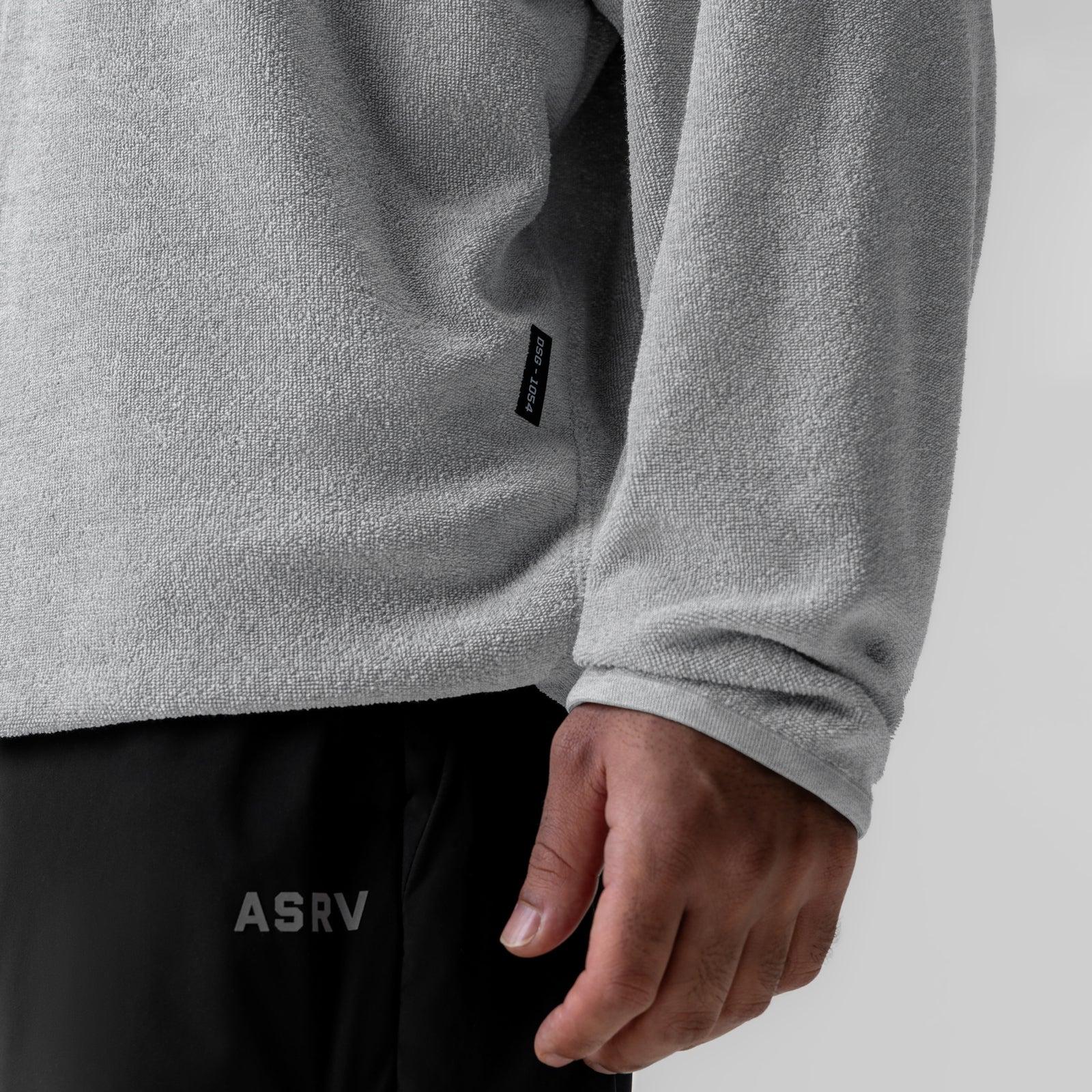 1054. Towel Terry Reversible Hoodie - Heather Grey Product Image