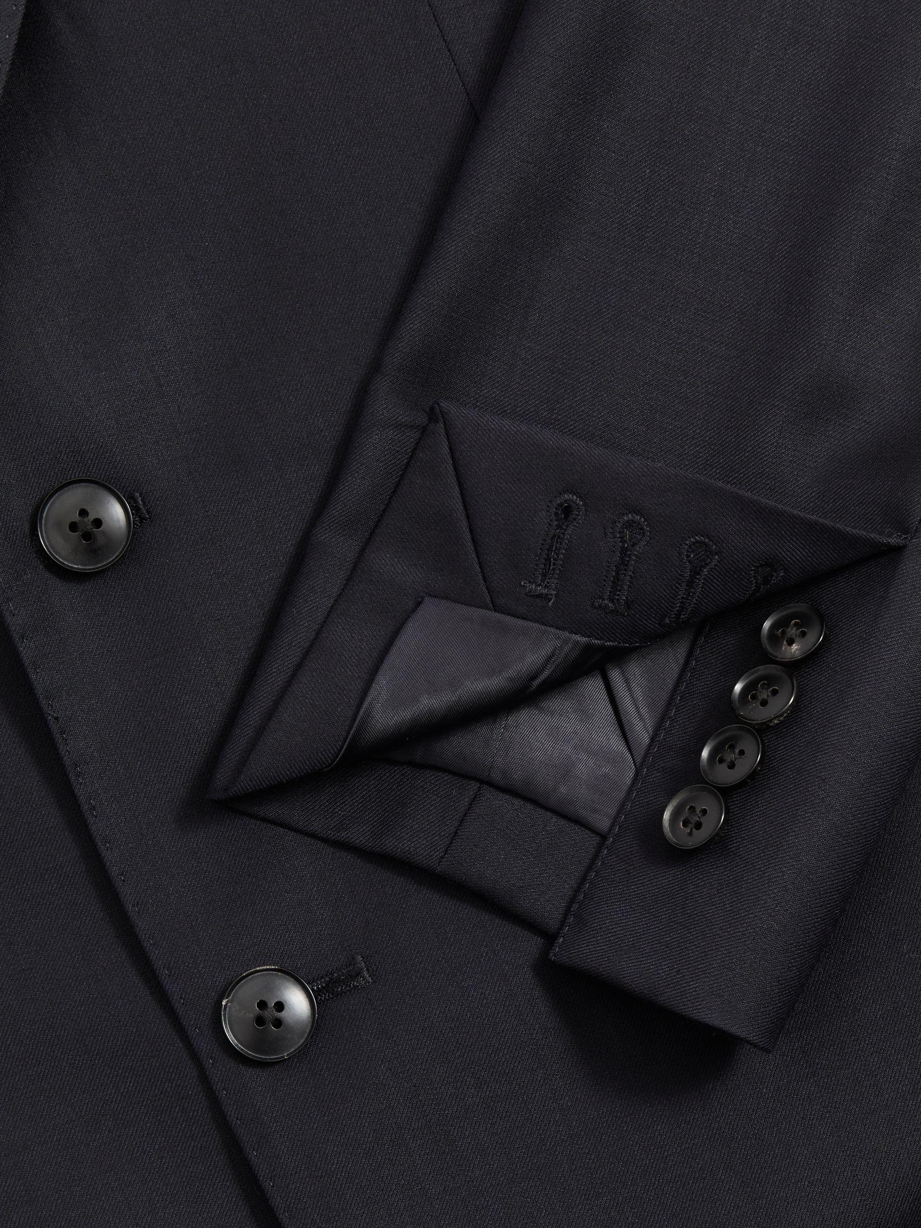 Single Breasted Wool Suit Jacket Slim-Fit in Navy Product Image