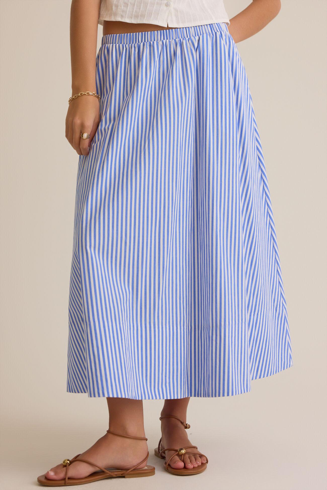 Sloane Stripe Midi Skirt Product Image