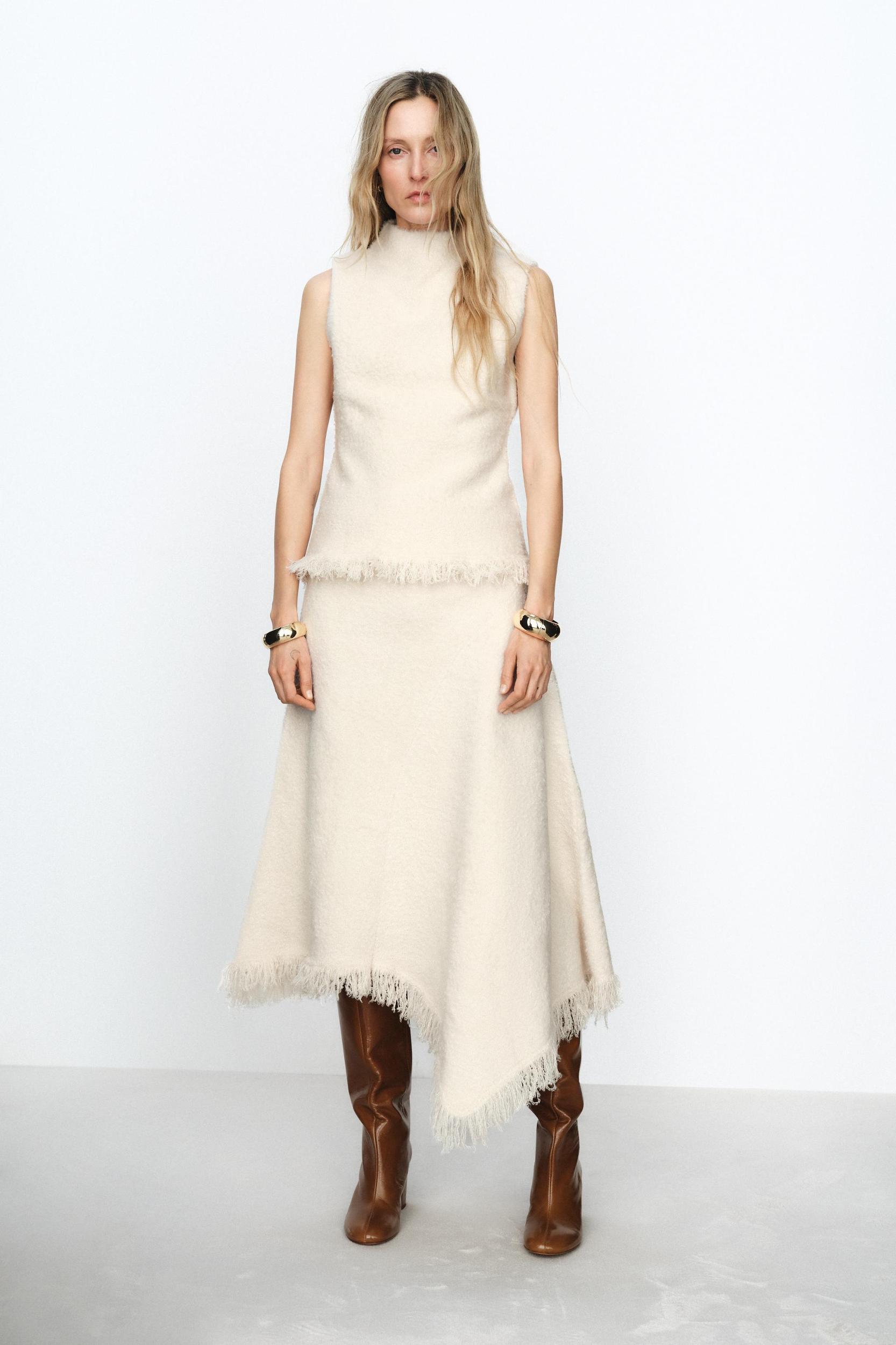 FRINGED KNIT TOP Product Image