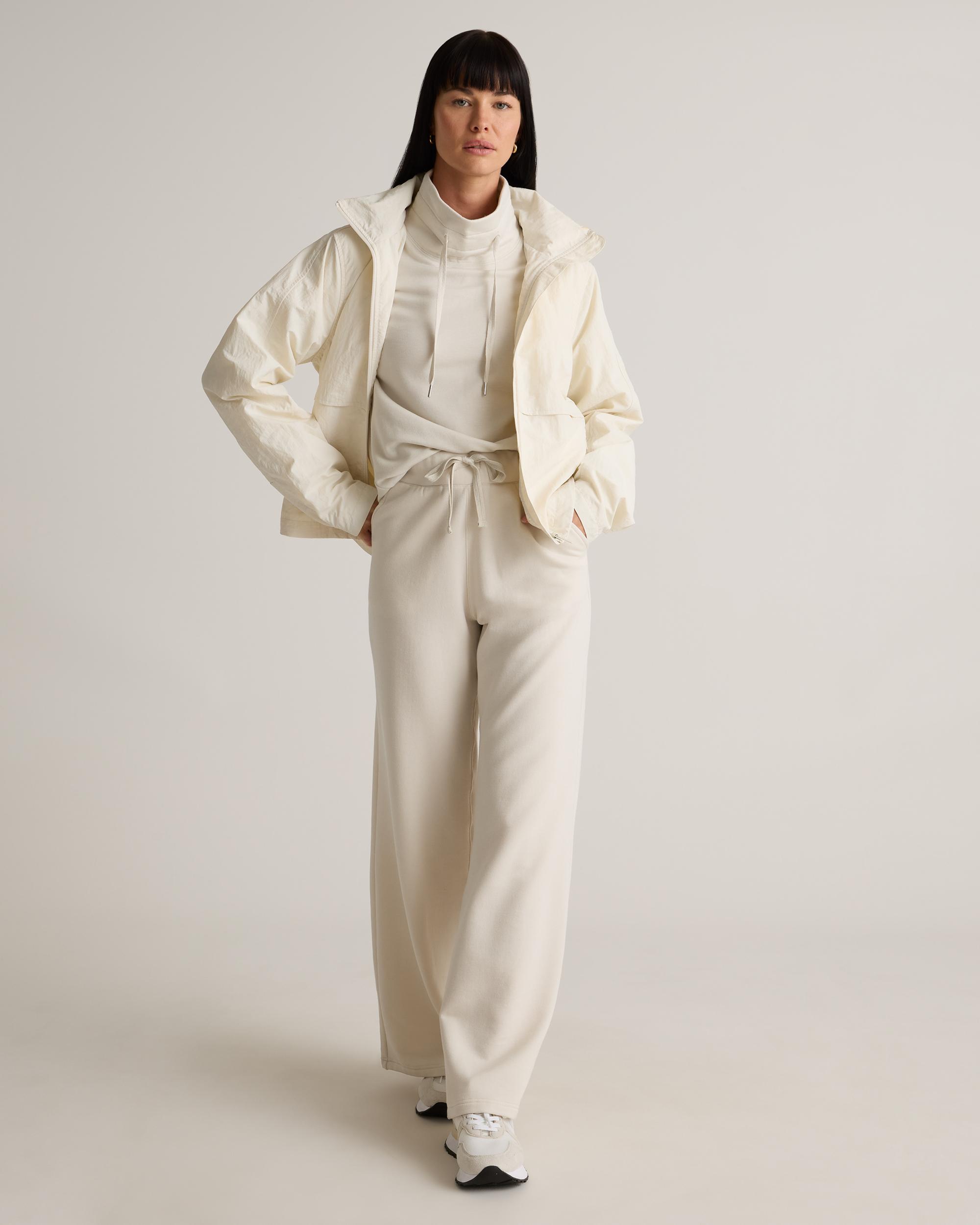 Quince | Women's SuperSoft Fleece Mock Neck Pullover Lenzing Modal Product Image