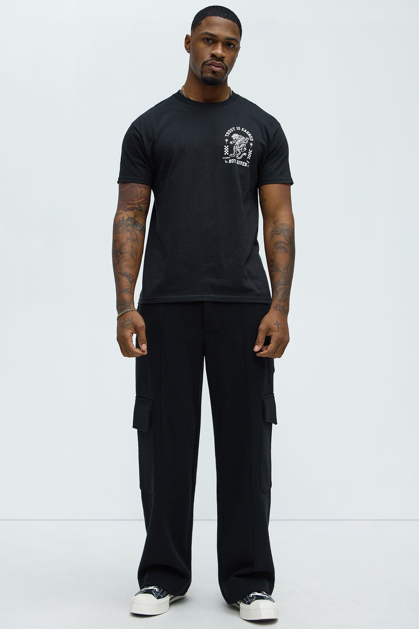 Trust Is Earned Short Sleeve Crew Neck T shirt - Black Product Image