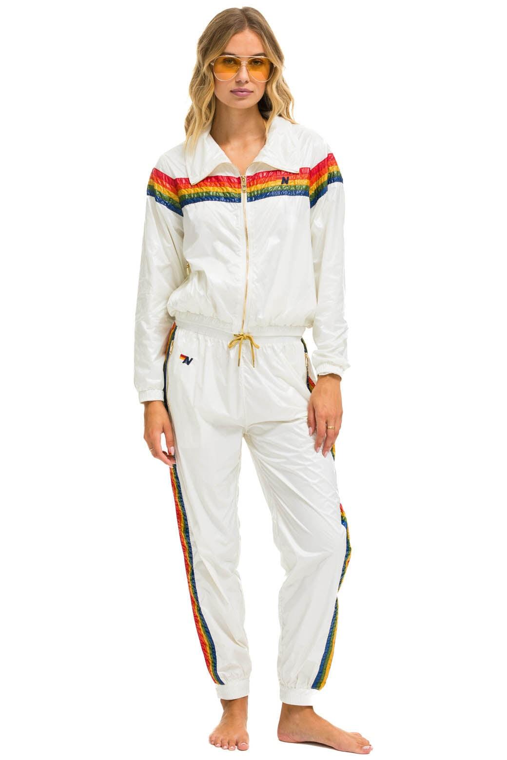 5 STRIPE WINDBREAKER - VINTAGE WHITE Female Product Image