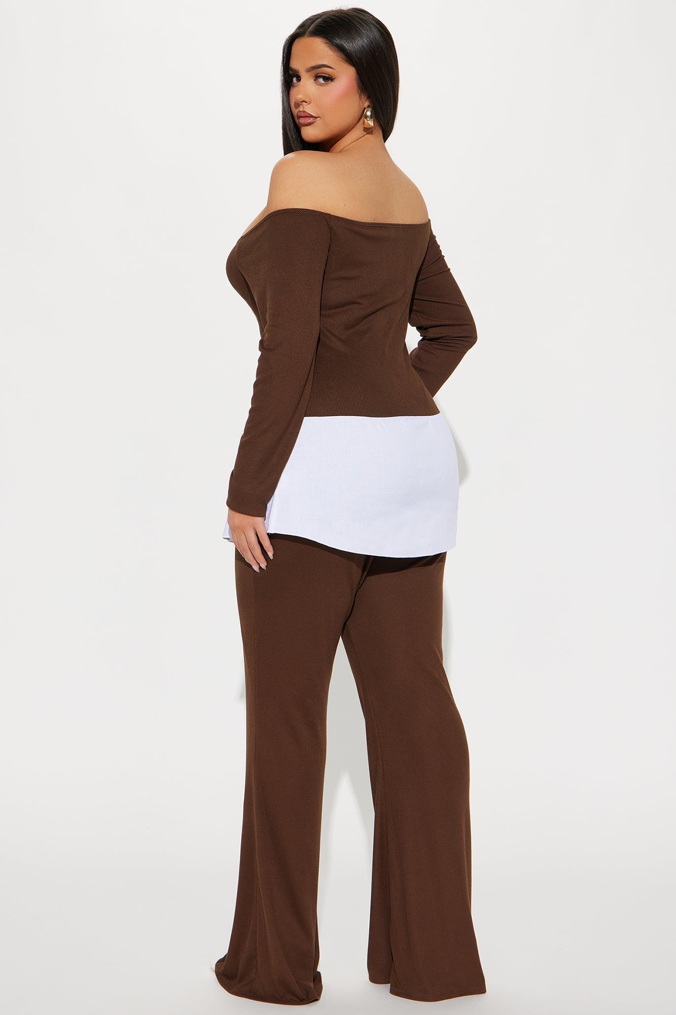 Amy Pant Set - Brown Product Image