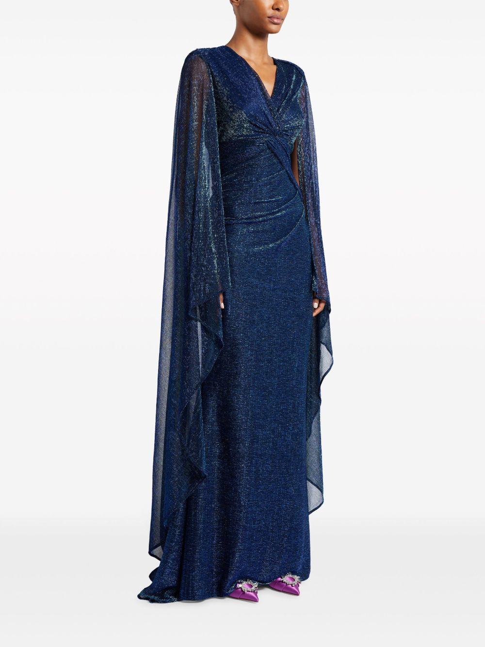 knot-detail cape maxi dress Product Image