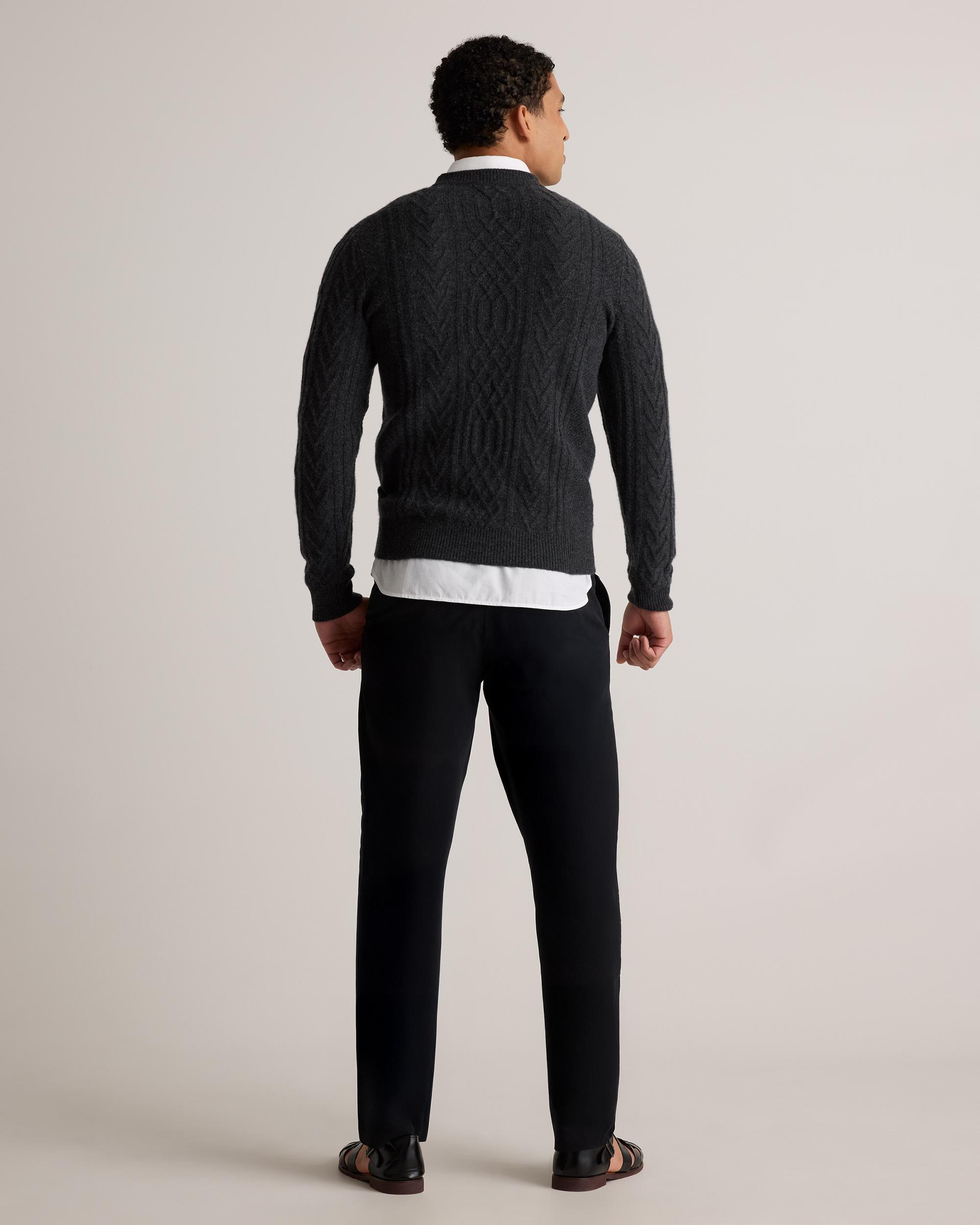 Quince | Men's Mongolian Cashmere Cable Crewneck Sweater Product Image