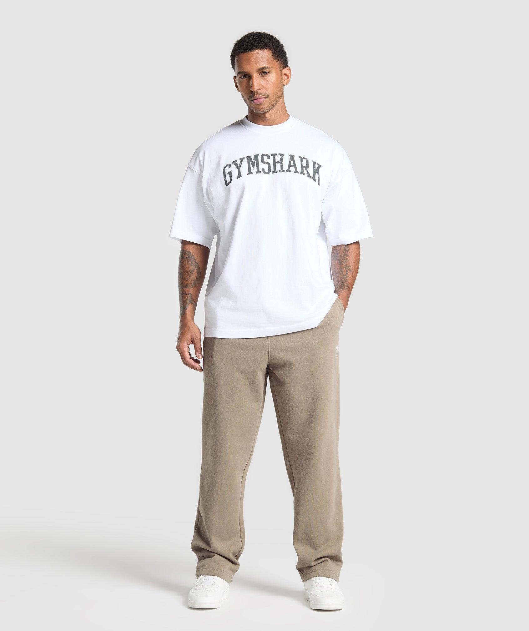Gymshark Crest Straight Leg Joggers - Lifestyle Brown Male Product Image