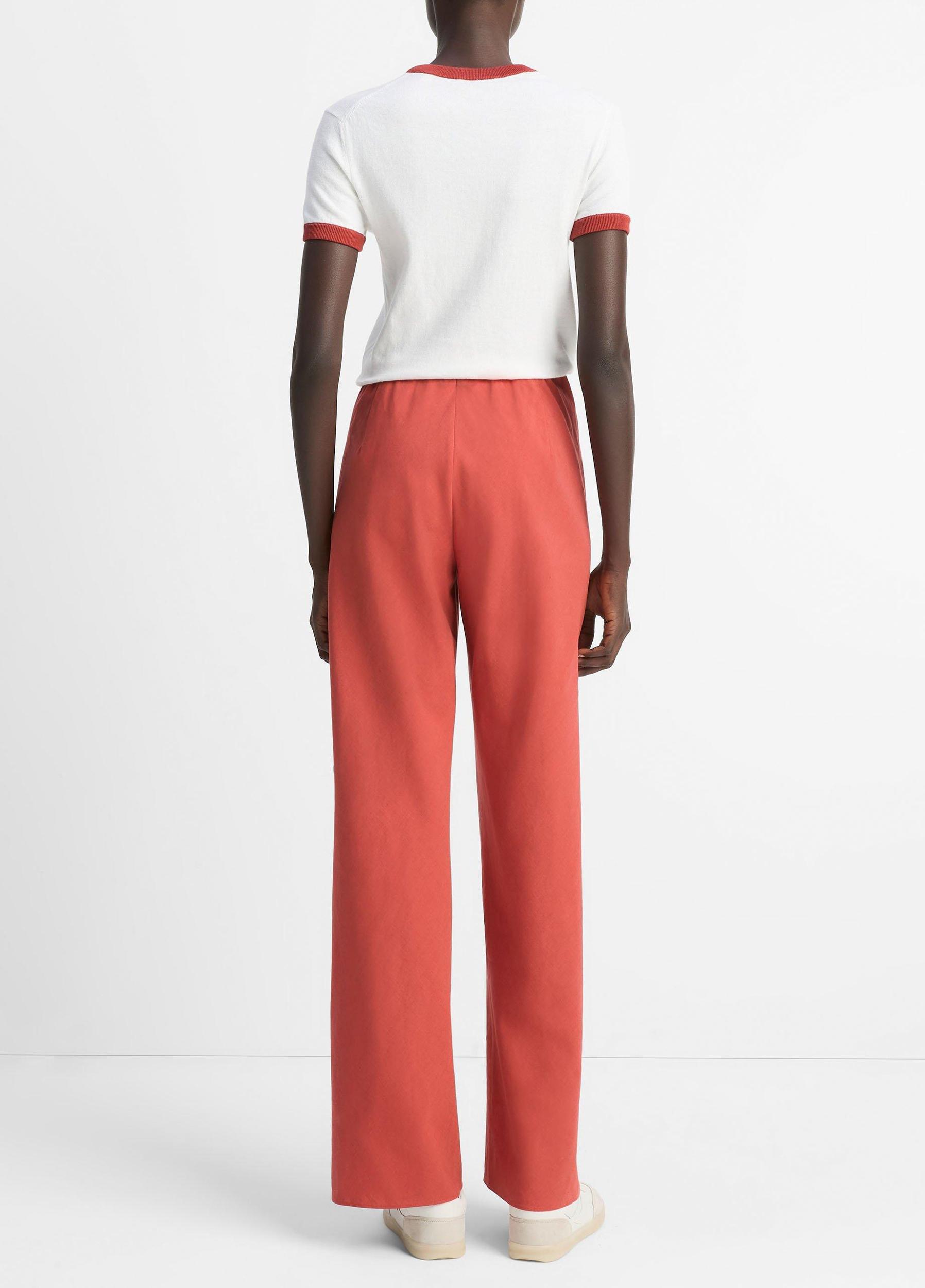 Cotton-Blend High-Waist Bias Pant Product Image