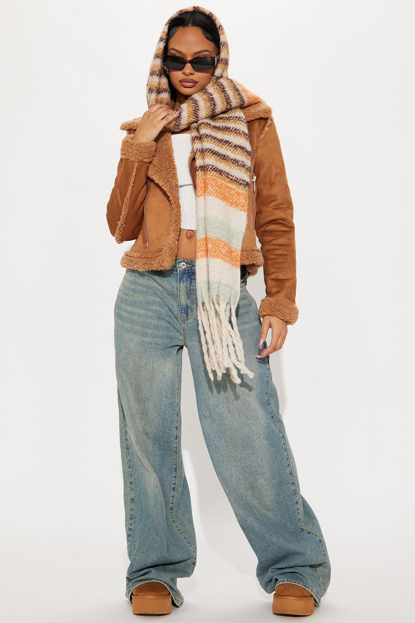 Delilah Faux Suede Moto Jacket - Camel Product Image