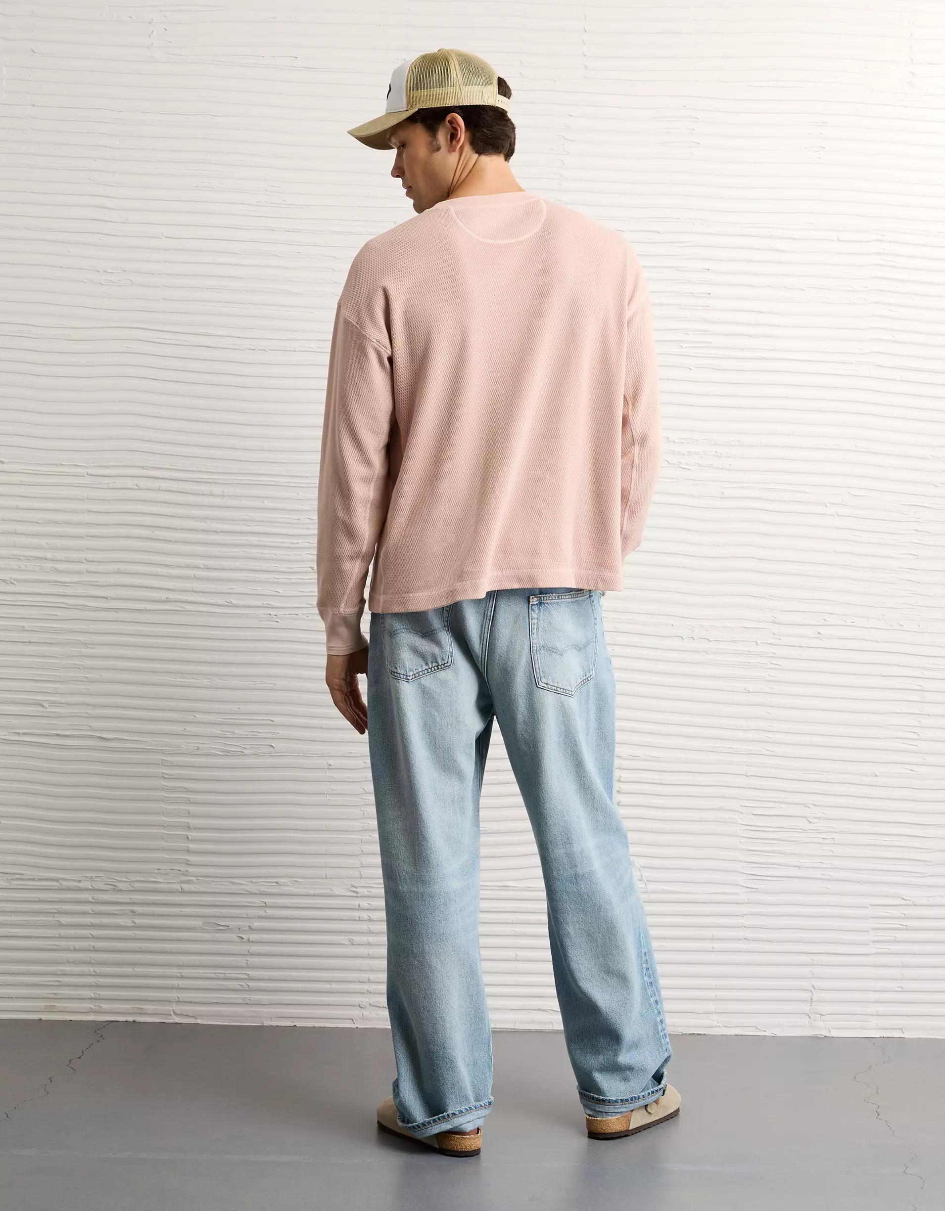 AE Boxy Washed Thermal Shirt Product Image