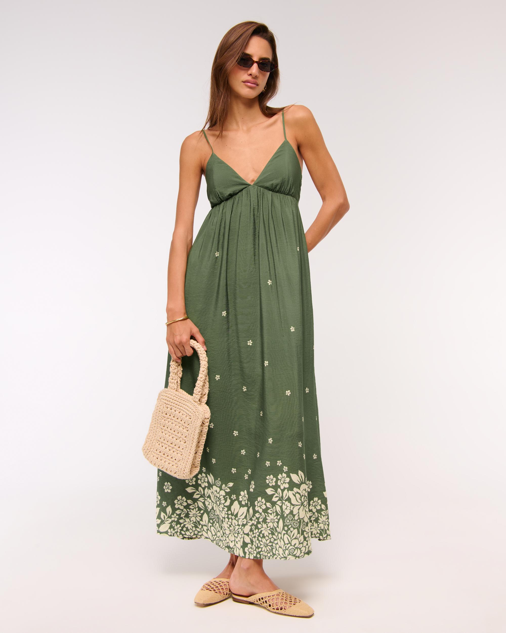 Bra-Free Clasp-Back Flowy Maxi Dress Product Image