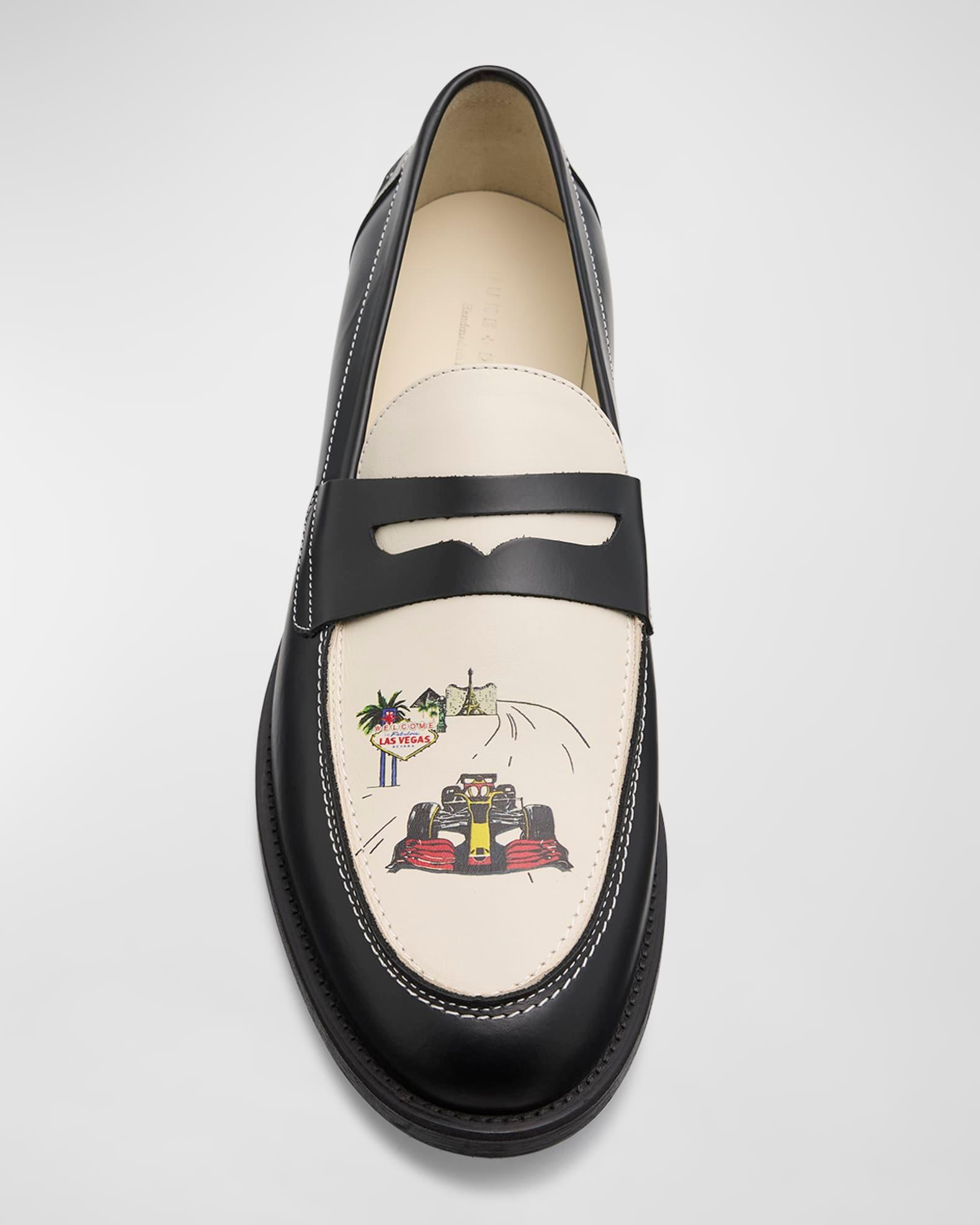 Men's Wilde Vegas Strip Leather Penny Loafers Product Image