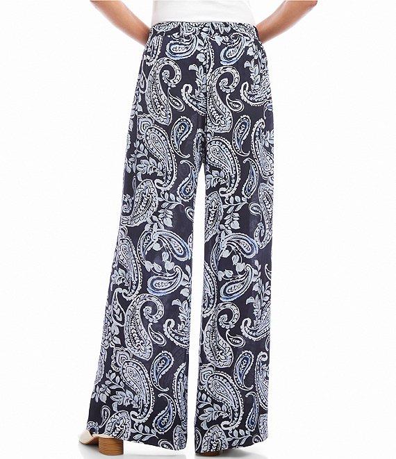 Karen Kane Paisley High Rise Wide Leg Pants Product Image