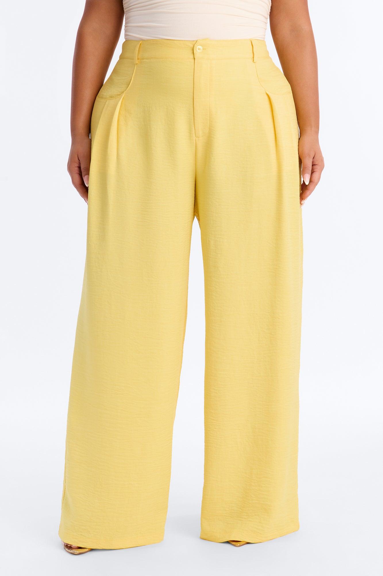 Matson Wide Leg Trouser - Butter Yellow Female Product Image