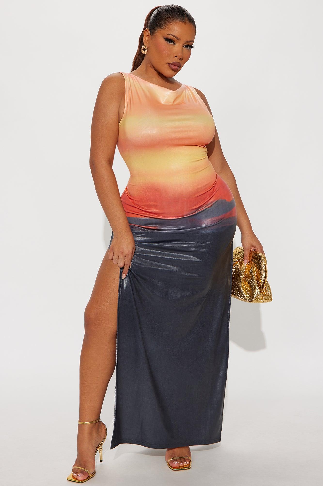 Endless Memories Maxi Dress - Orange/combo Female Product Image