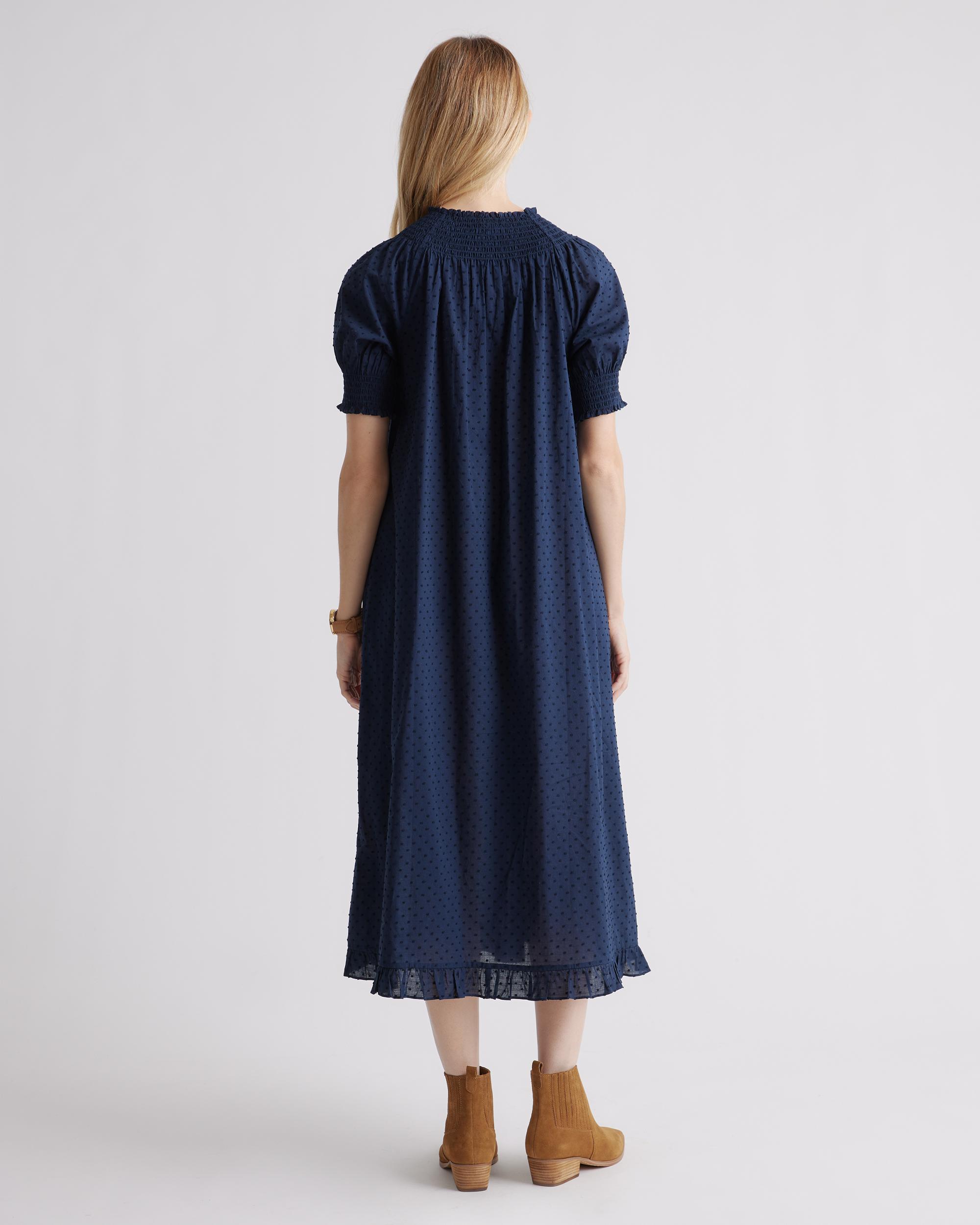 Quince | Women's Swiss Dot Midi Dress Size XL, Cotton Product Image