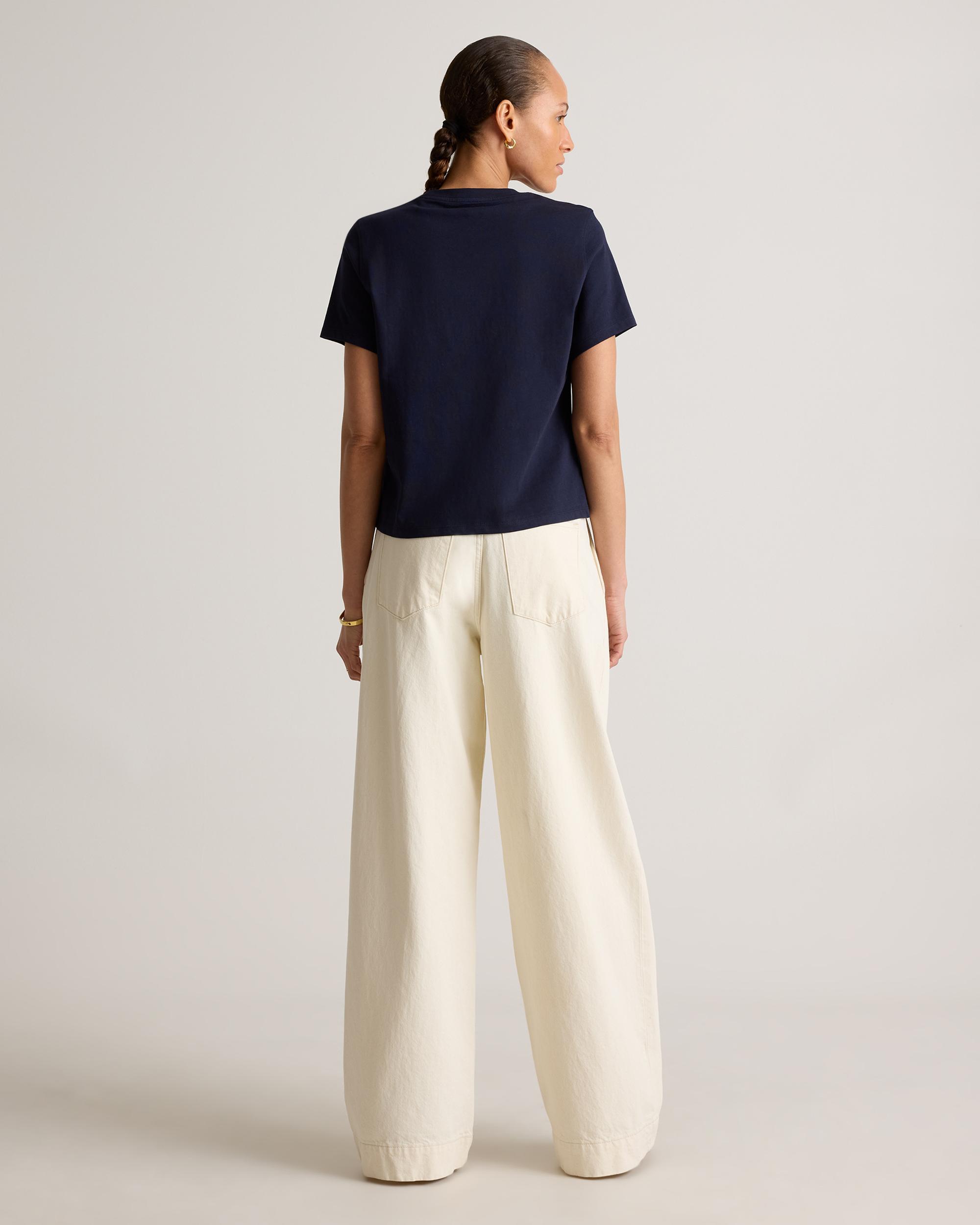 Quince | Women's Boxy Crewneck T-Shirt Size XS, Organic Cotton Product Image