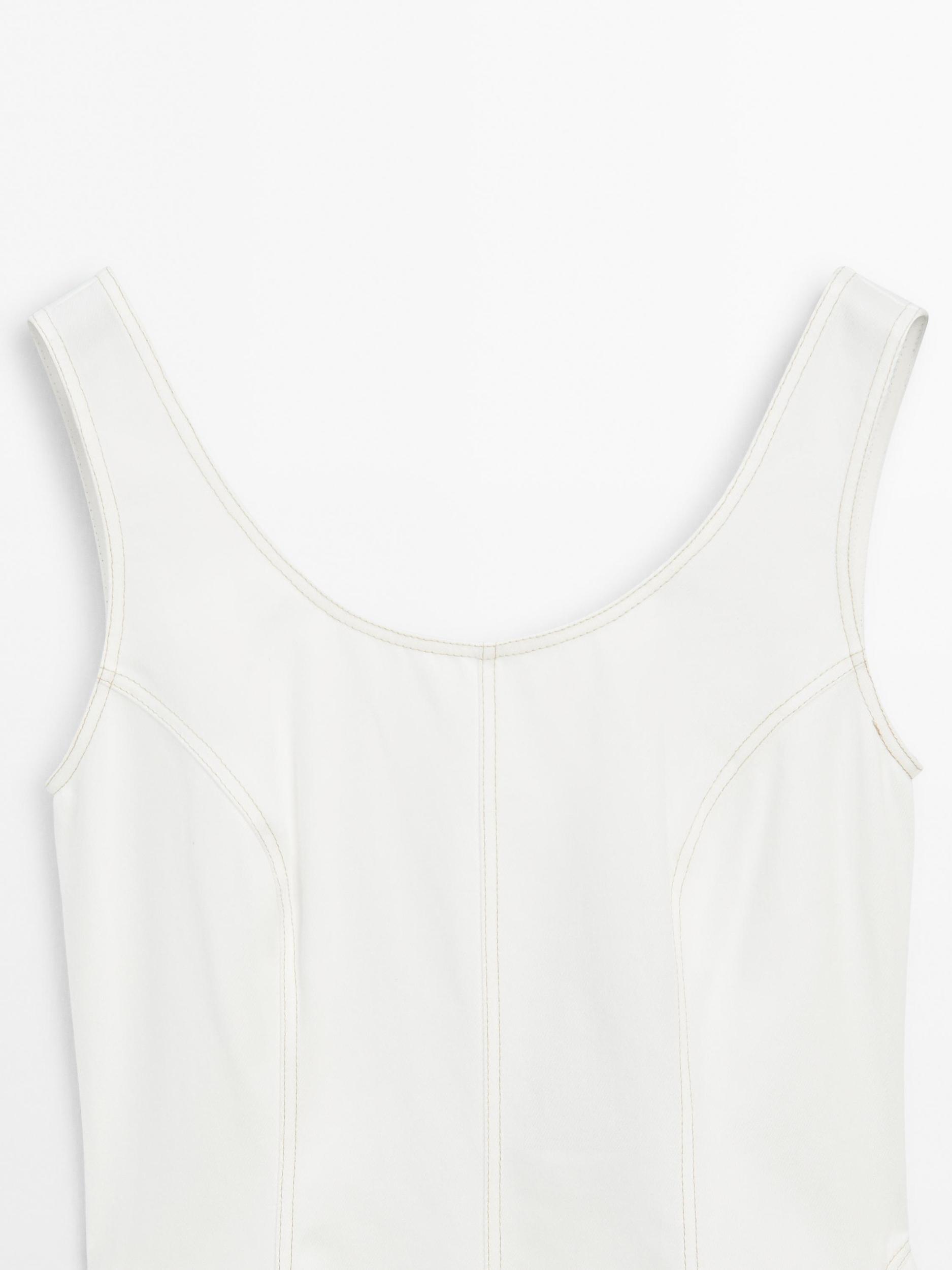 100% cotton denim midi dress Product Image