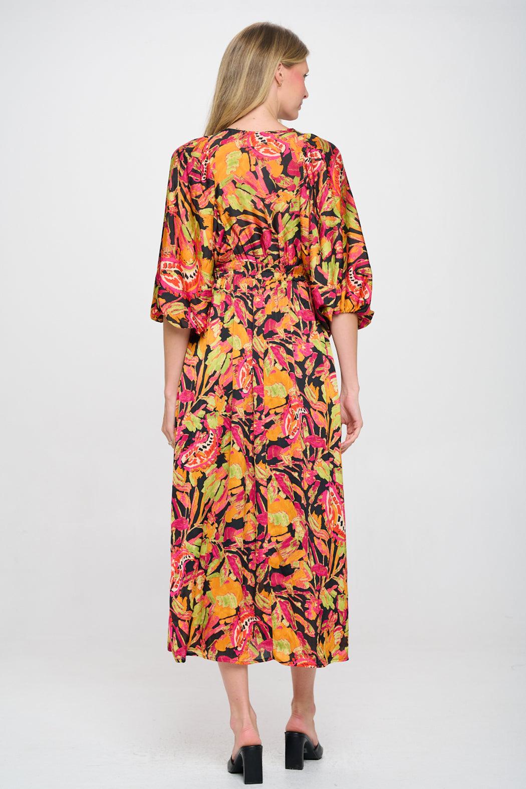 Paisley Flower Maxi Dress Product Image