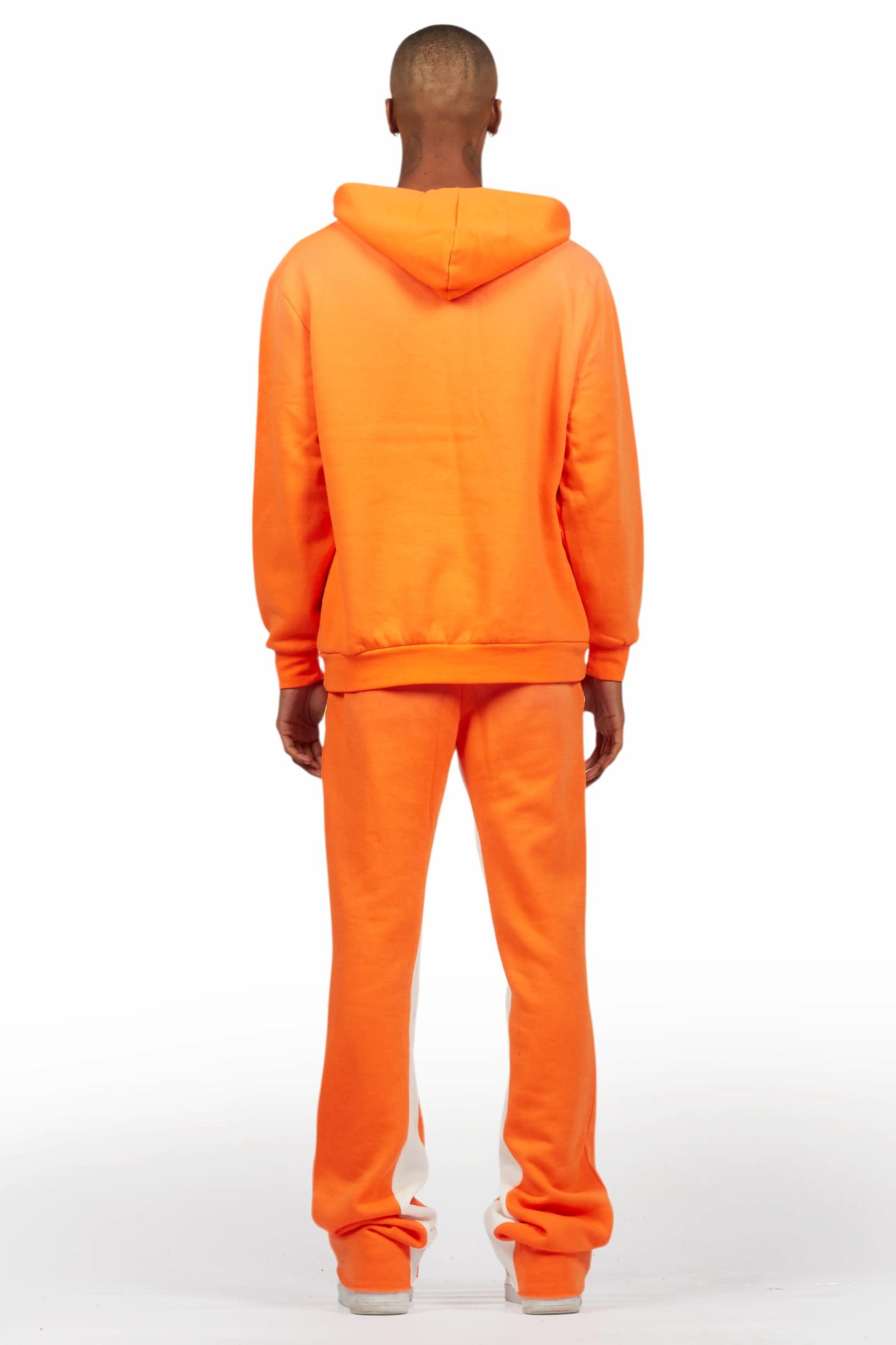 Rockstar Art Dist. Orange Hoodie/Baggy Track Pant Set Male Product Image