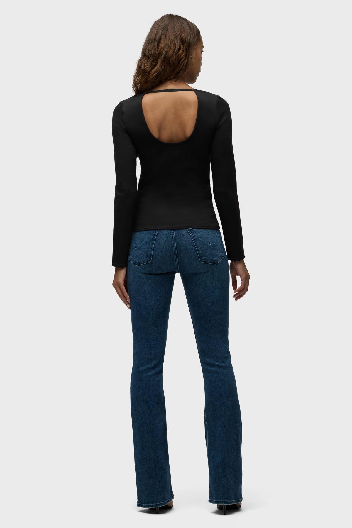 Long Sleeve Scoop Neck Top Female Product Image