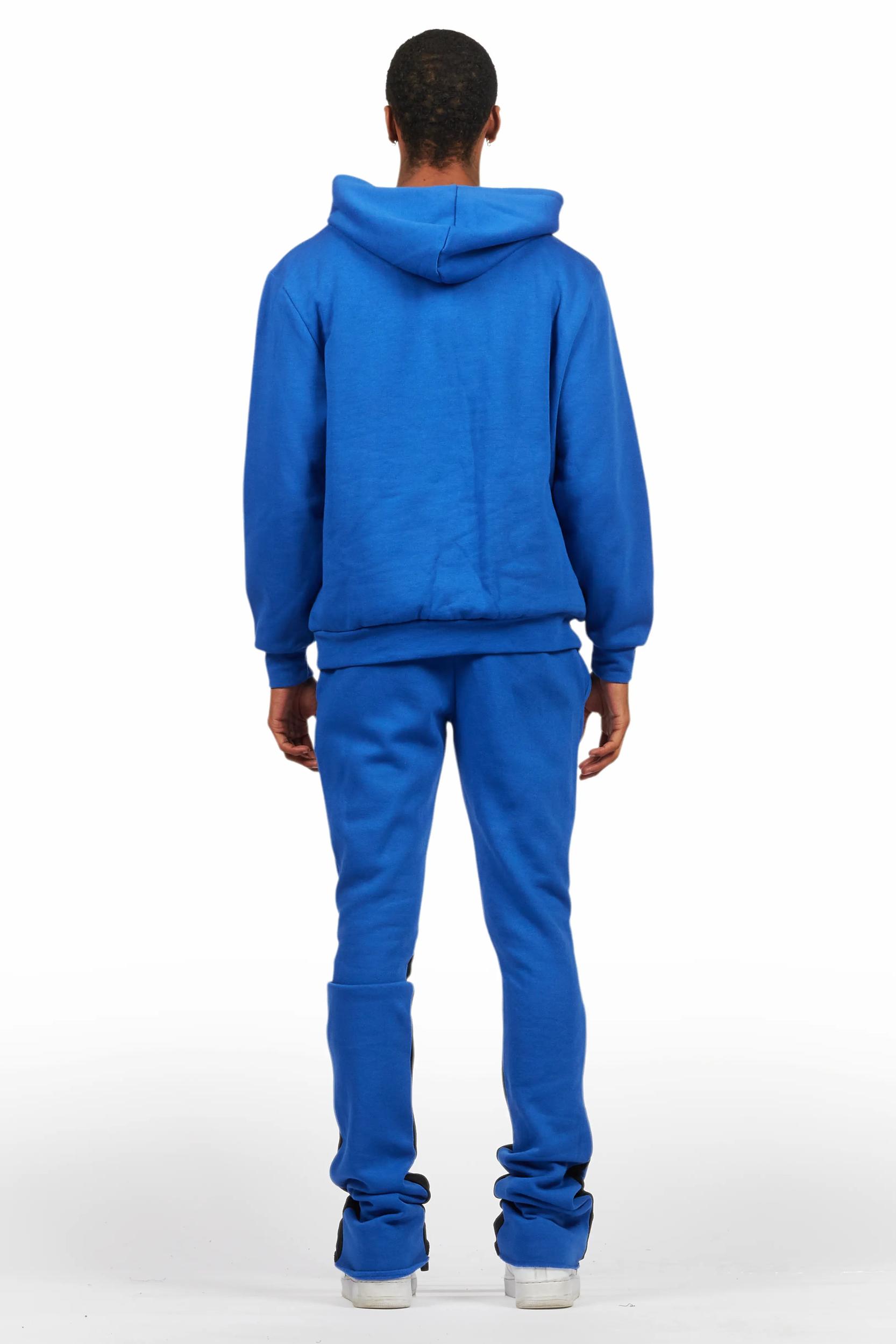 States Royal Blue Hoodie Stacked Flare Track Set Male Product Image