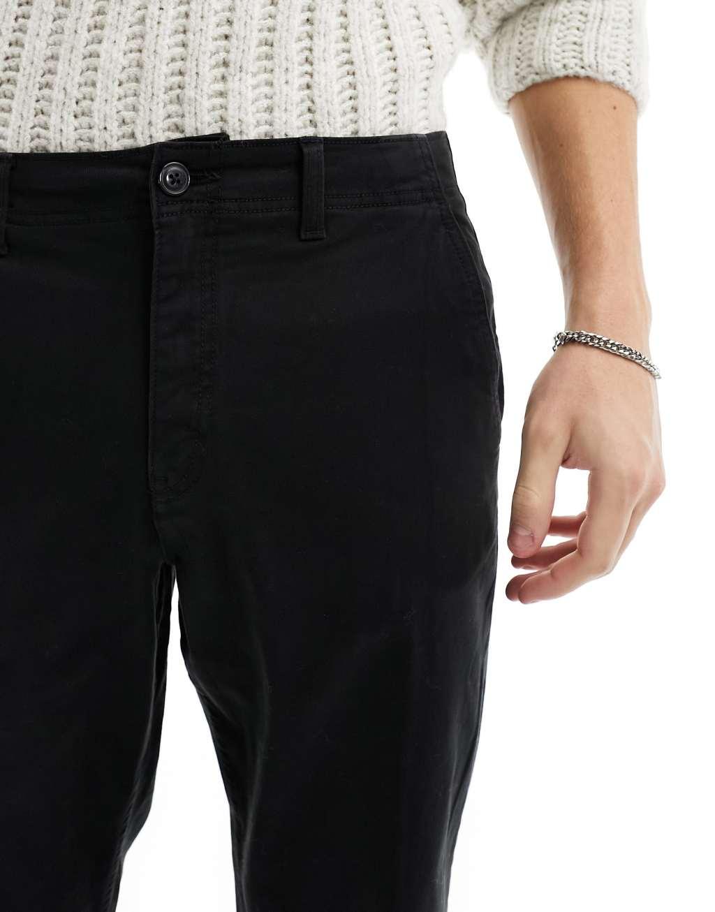 Jack & Jones tapered chino in black Product Image