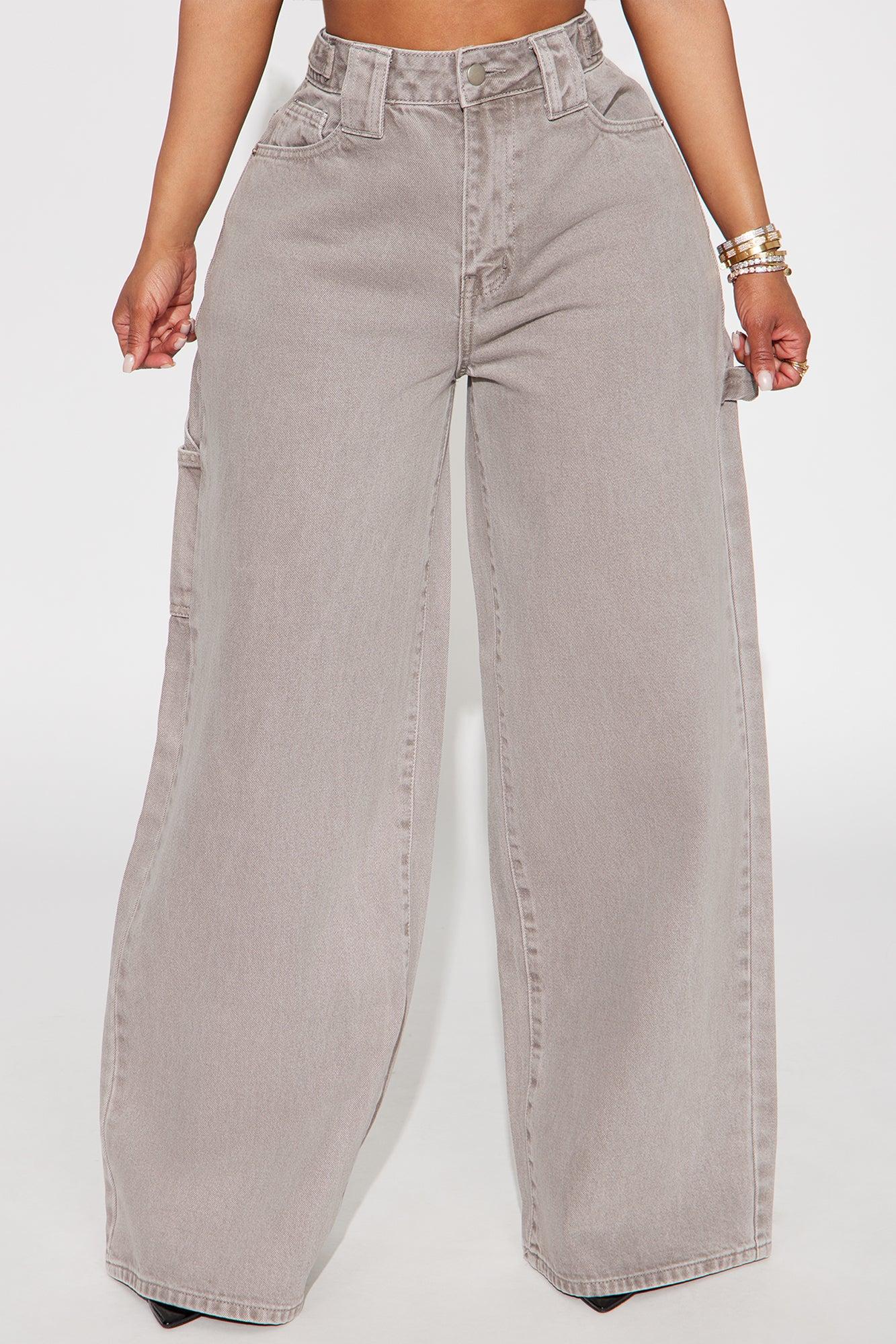 Everything You Want Wide Leg Pant - Grey Female Product Image