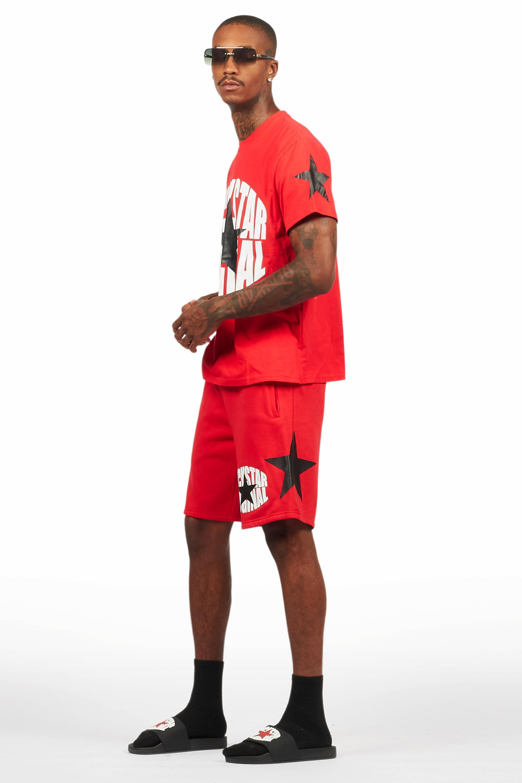 States Red/White Short Set Male Product Image