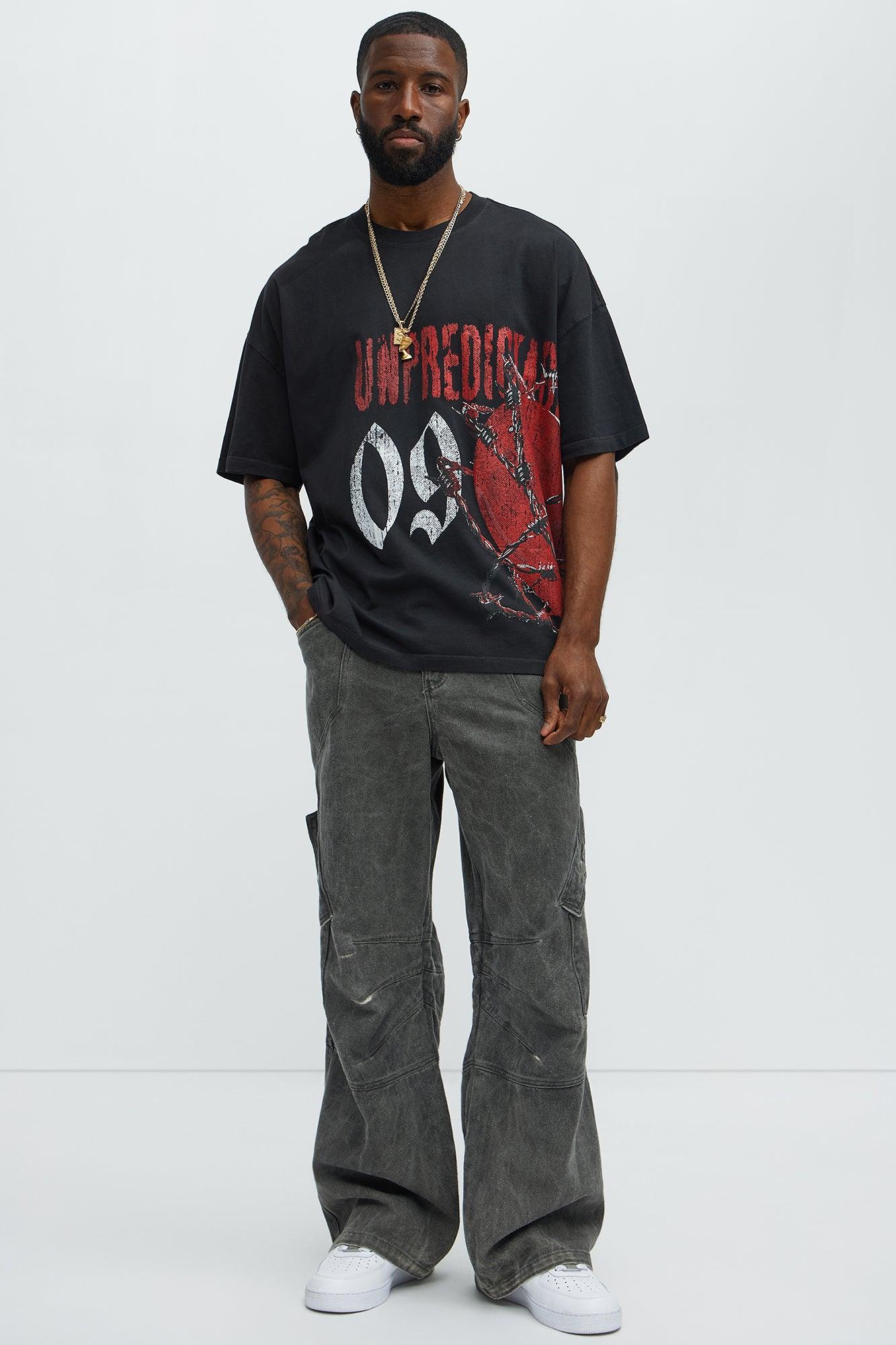 Unpredictable No Time Oversized Short Sleeve Tee - Black Wash Product Image