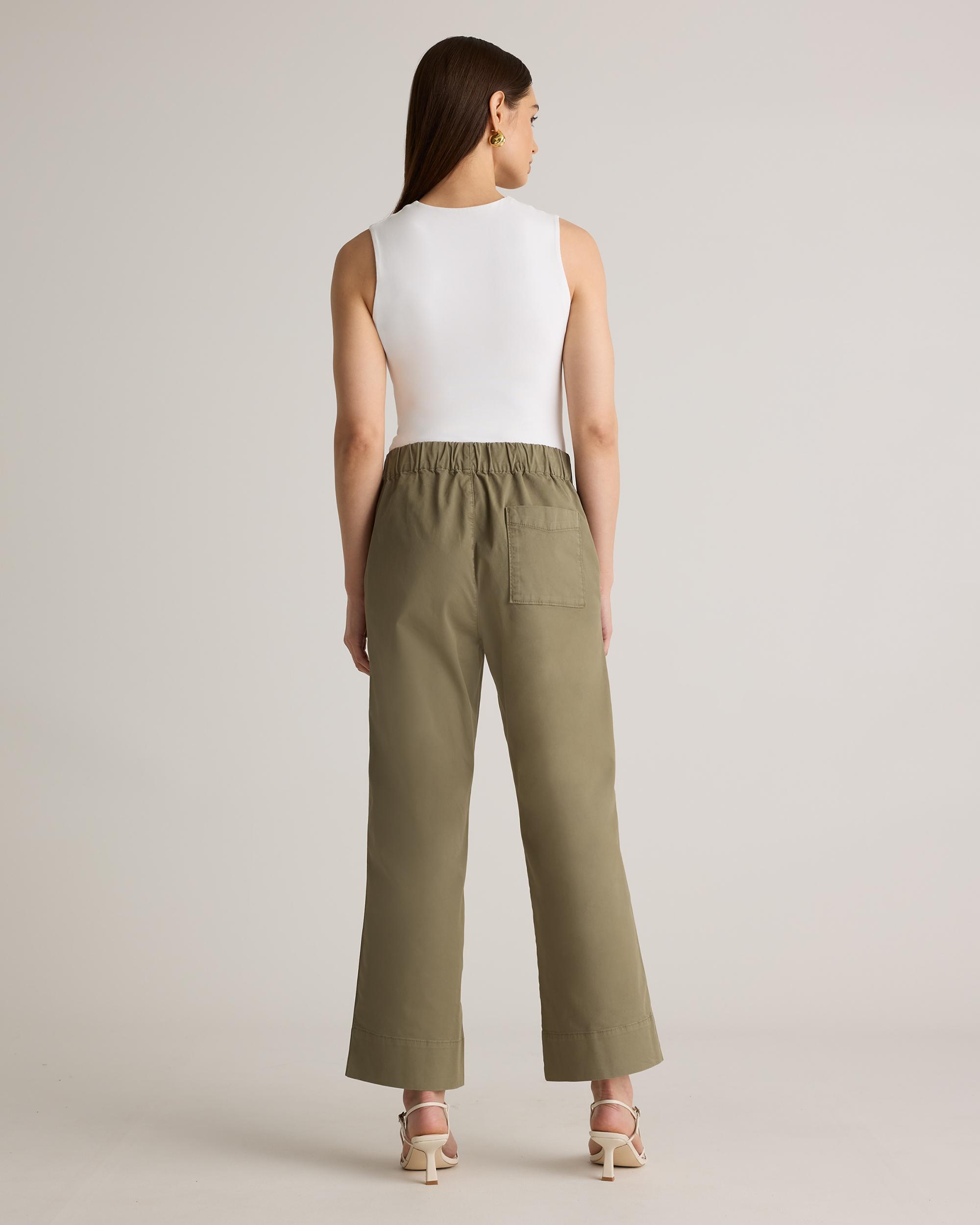 Quince | Women's Organic Stretch Cotton Wide Leg Chino Pants Organic Cotton Product Image