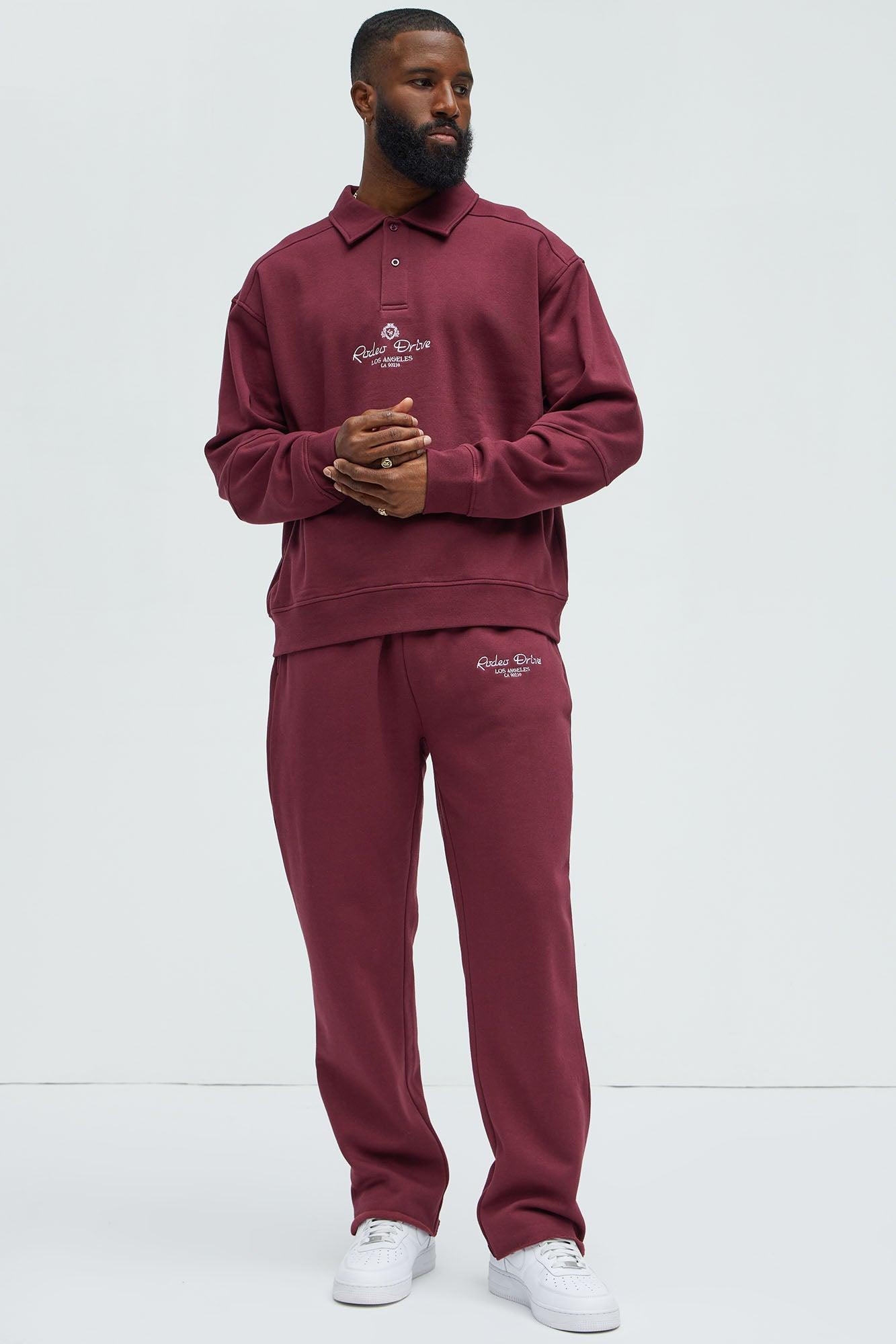 Rodeo Drive LA Sweatpants - Burgundy Product Image