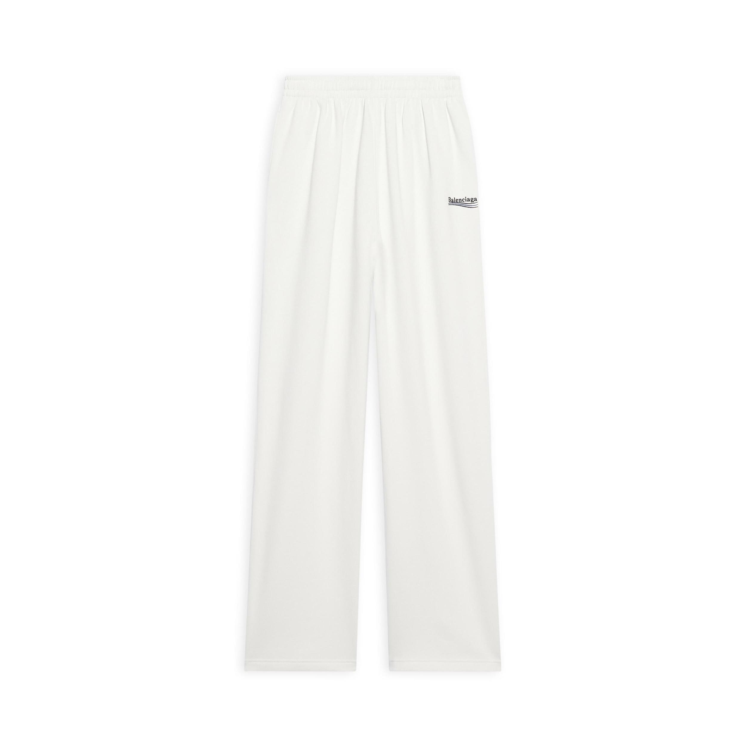 Men's Political Campaign Jogging Pants in White Product Image