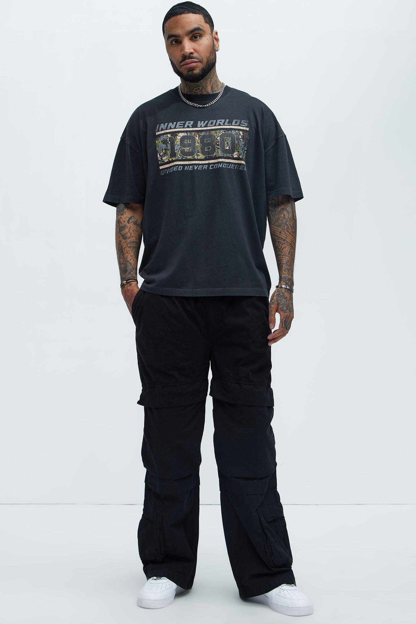 Inner Worlds Oversized Short Sleeve Tee - Black Product Image