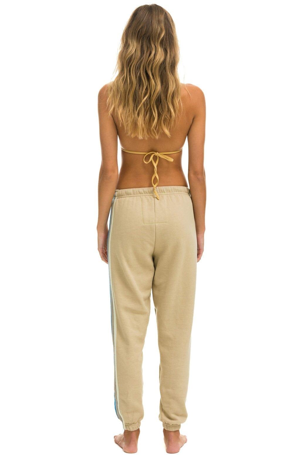 5 STRIPE SWEATPANTS - SAND // USA Female Product Image