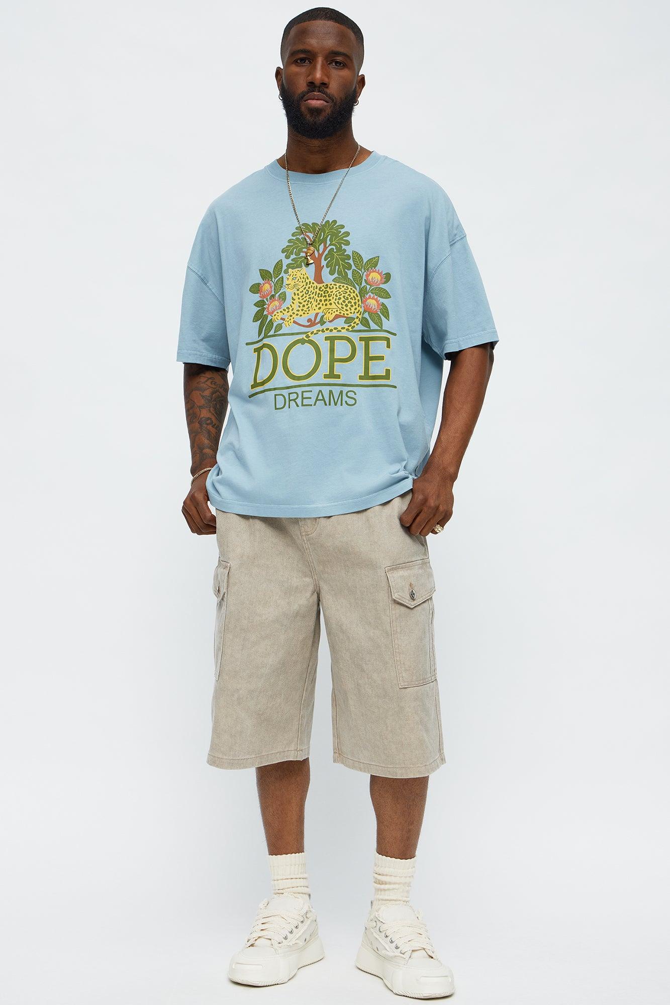 Dope Dreams Oversized Short Sleeve Tee - Light Blue Male Product Image