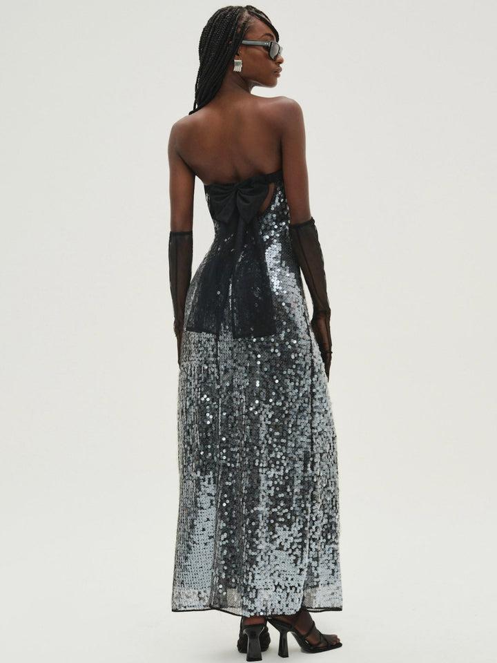 Christelle Maxi Dress — Silver Product Image