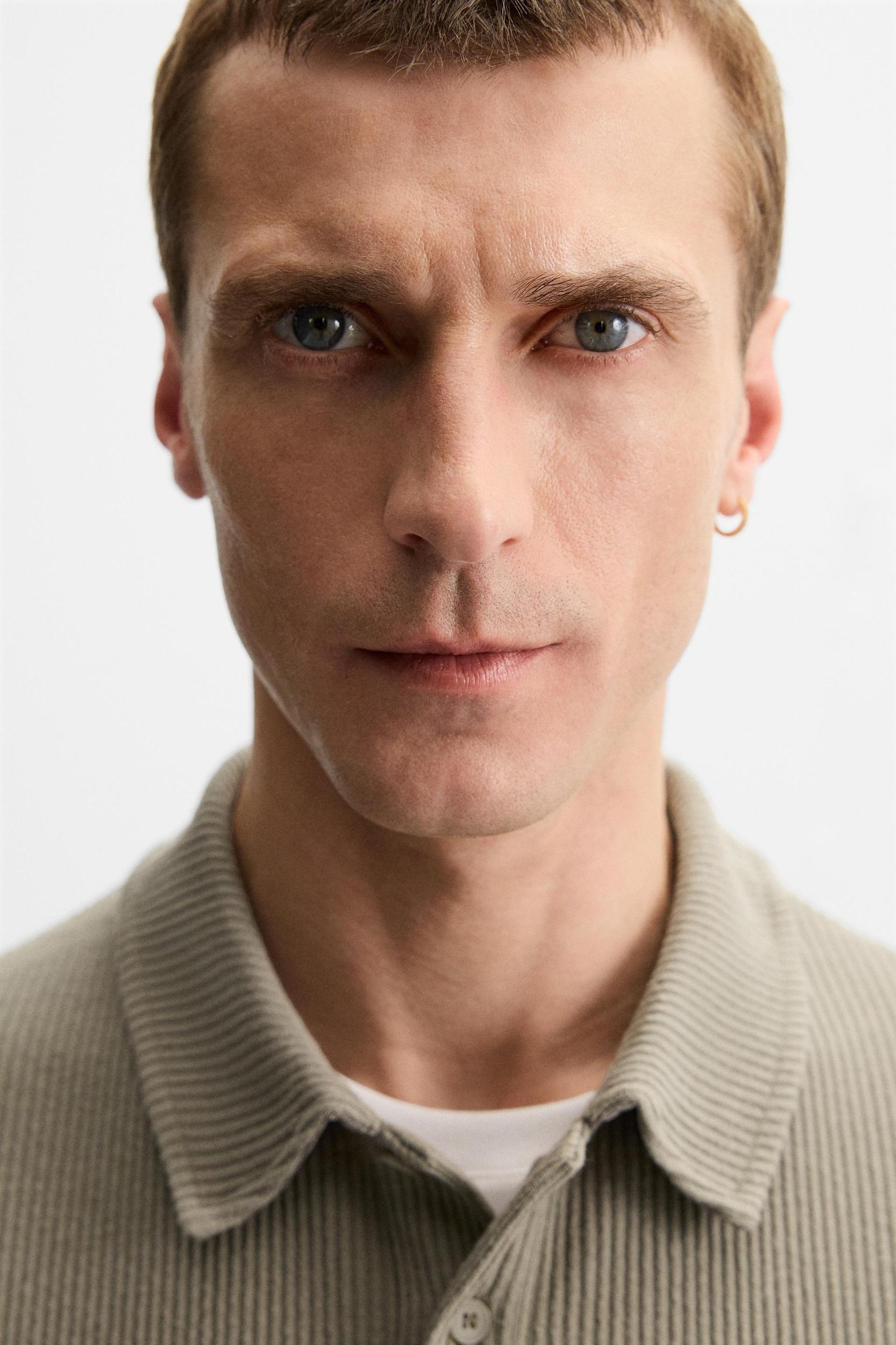 TEXTURED RIBBED POLO Product Image