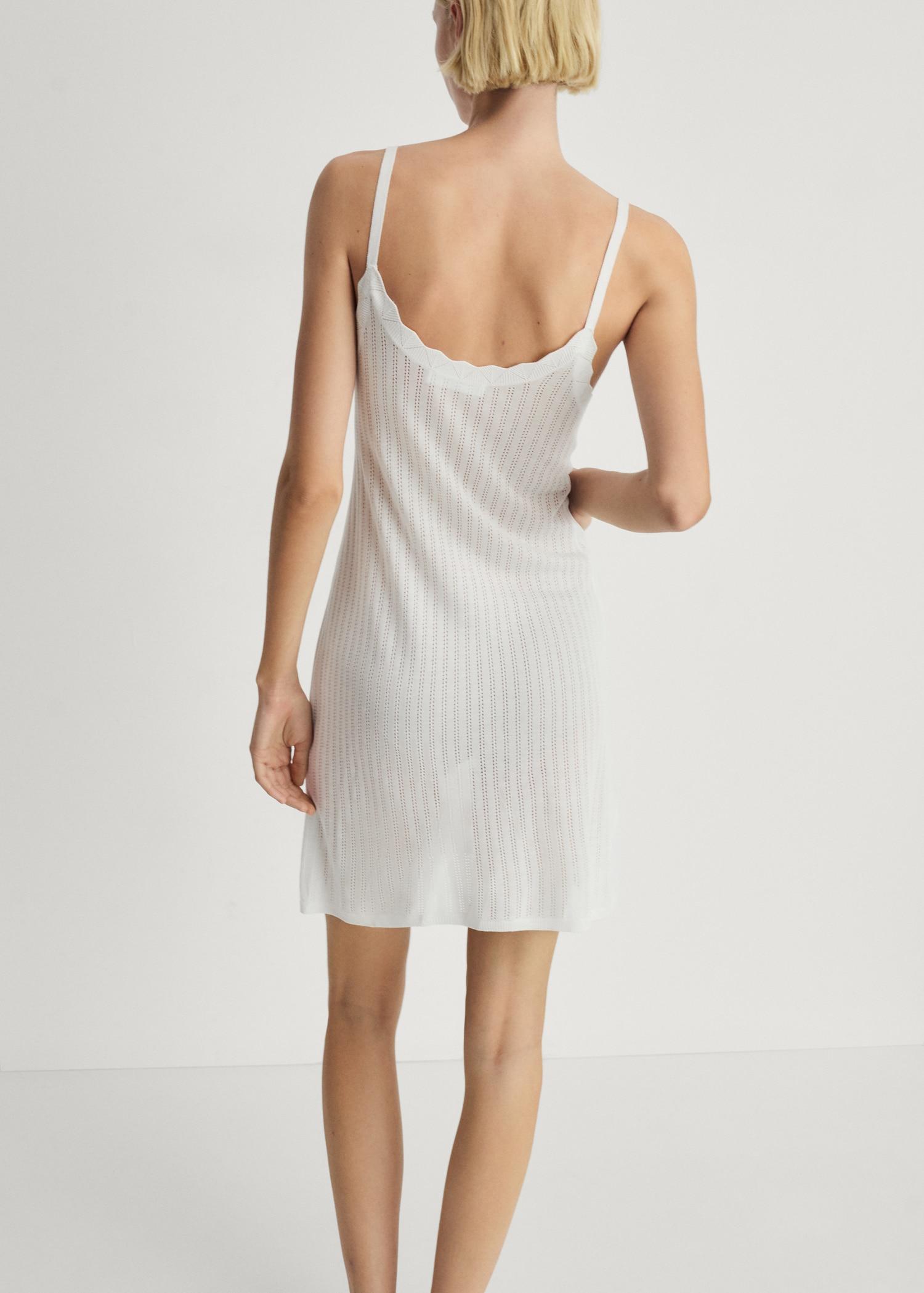 Nightgown with pointelle detail - Women | MANGO USA Product Image