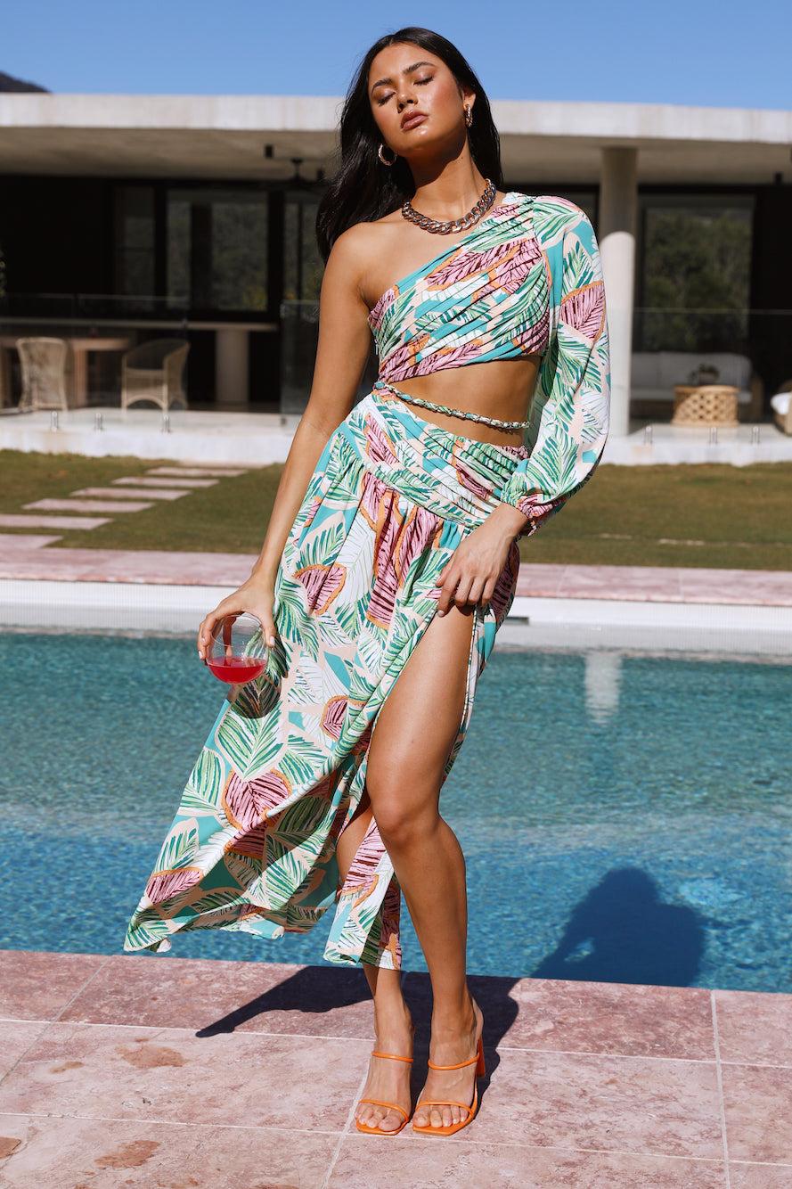 Crystallise Midi Dress Green Product Image