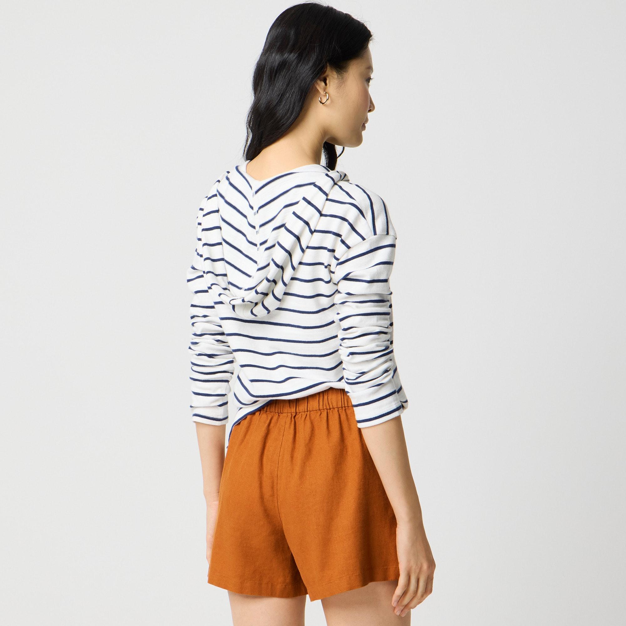 Linen-blend pull-on short Product Image