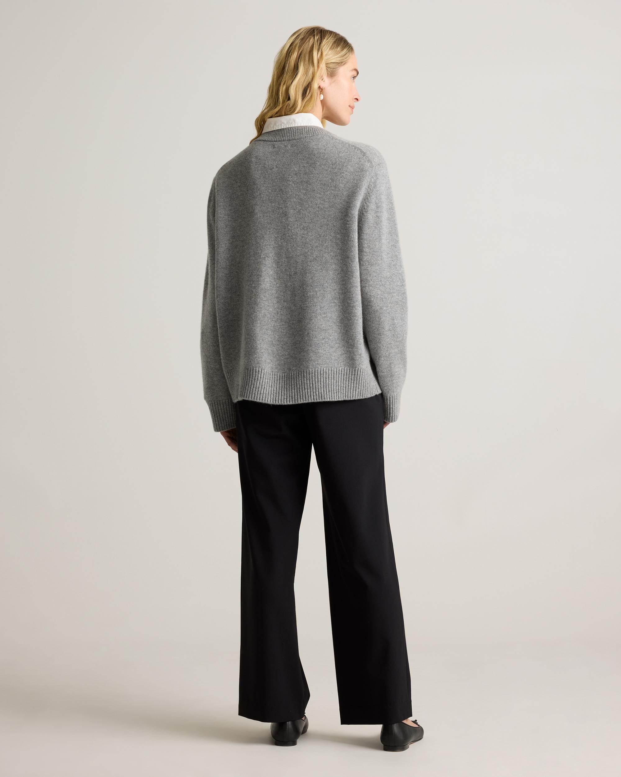 Quince | Women's Mongolian Cashmere Oversized Crewneck Sweater Size XS Product Image